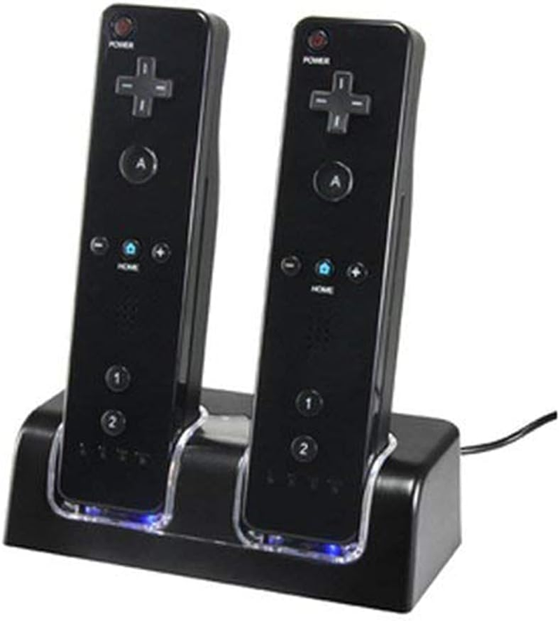 OSTENT Charger Dock Station + 2 Battery Packs for Nintendo Wii Remote Controller Color Black image number 6