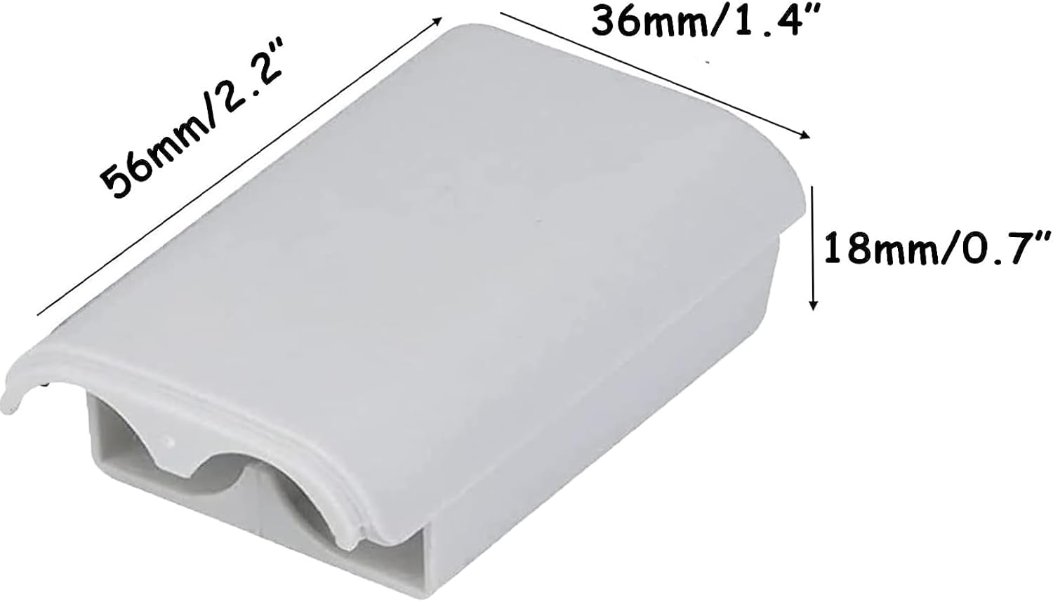 10 Pcs Battery Pack Cover Case Compatible with Xbox360 Wireless Controller(5&times;Black + 5&times;White) [Video Game] image number 3