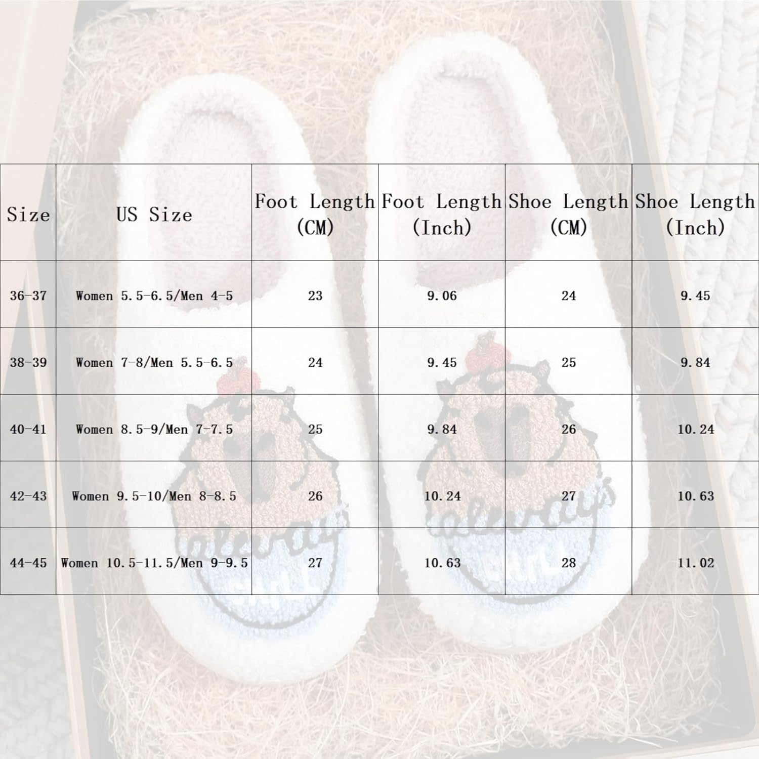 Cute Animal Slippers for Women and Men with Capybara or Chicken Embroidery Plush Memory Foam House Shoes with Soft Lining and Non Slip Sole for Indoor Use image number 6