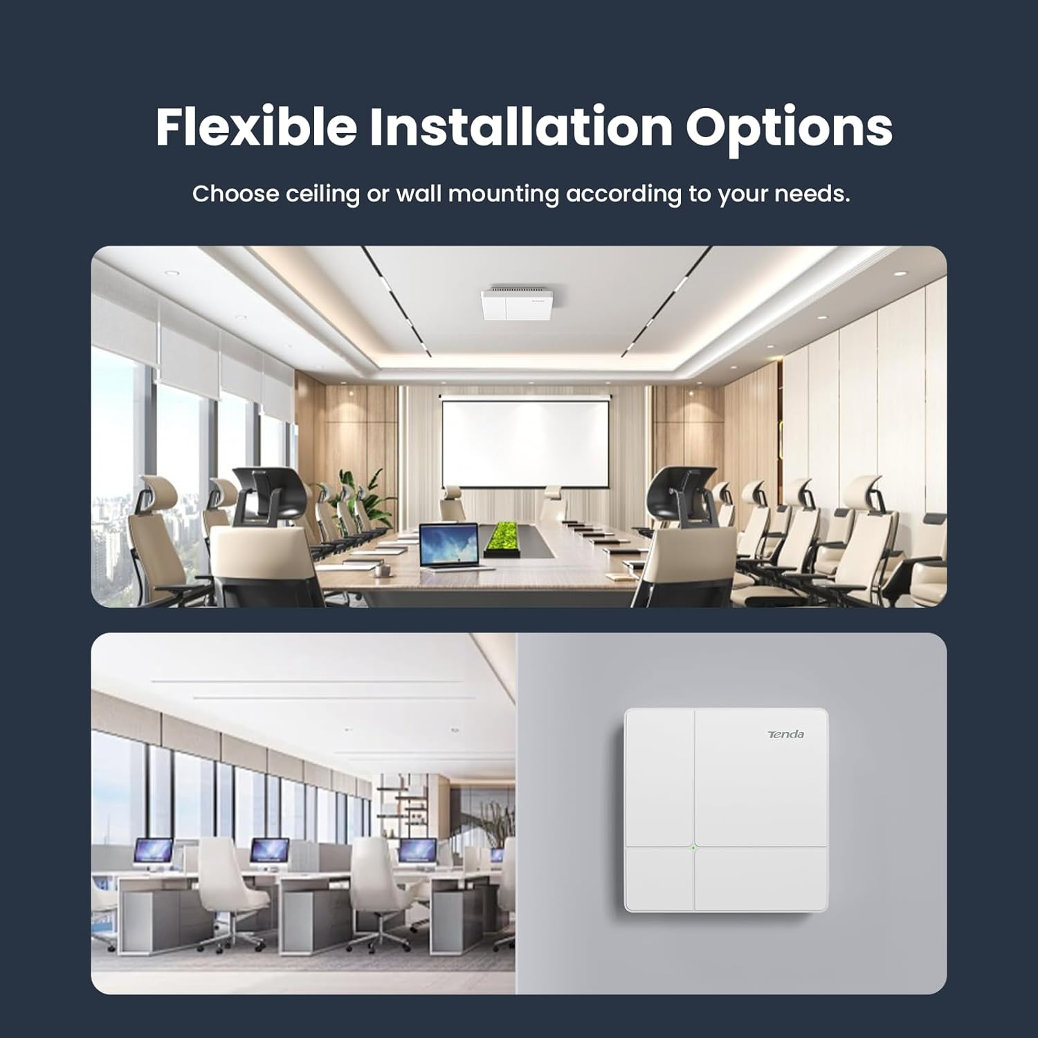 Tenda AC1200 Wave2 Double Gigabit Access Point I24 up to 500 Sq.M. Coverage image number 3