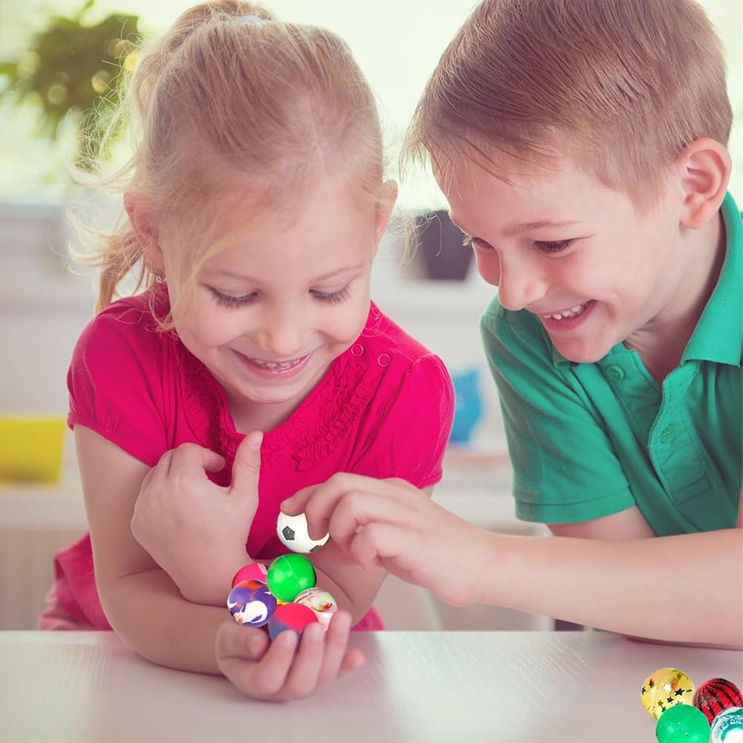 30 Pieces Bouncy Balls Bulk Mixed Pattern High Bouncing Balls for Kids Party Favors, Prizes, Birthdays Gift (25 Mm) image number 4