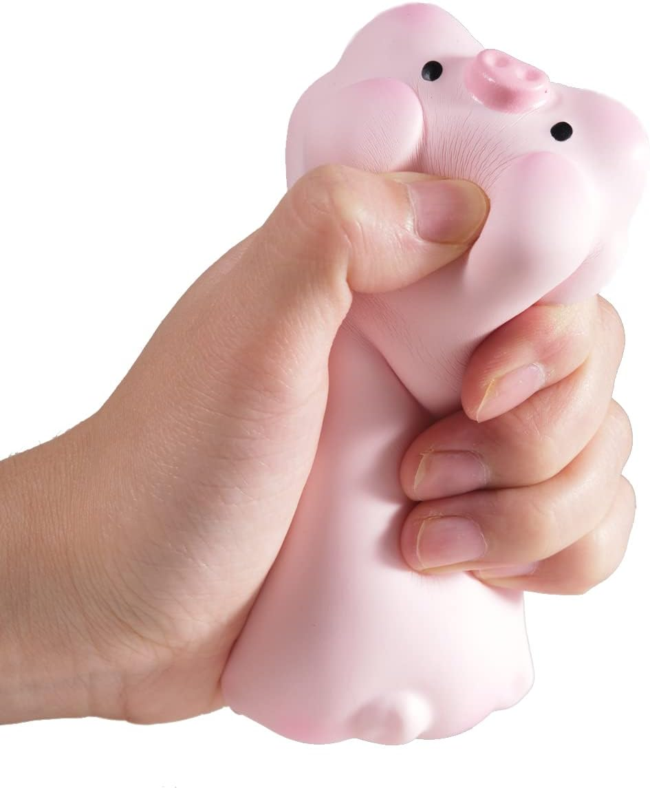 Cityhermit Cute Wrist Rest Support for Mouse Computer Arm Desk Ergonomic Kawaii Office Supplies Slow Rising PU Pad (Pink Pig-2Pcs) 5X2.56Inch (JL-D1152)