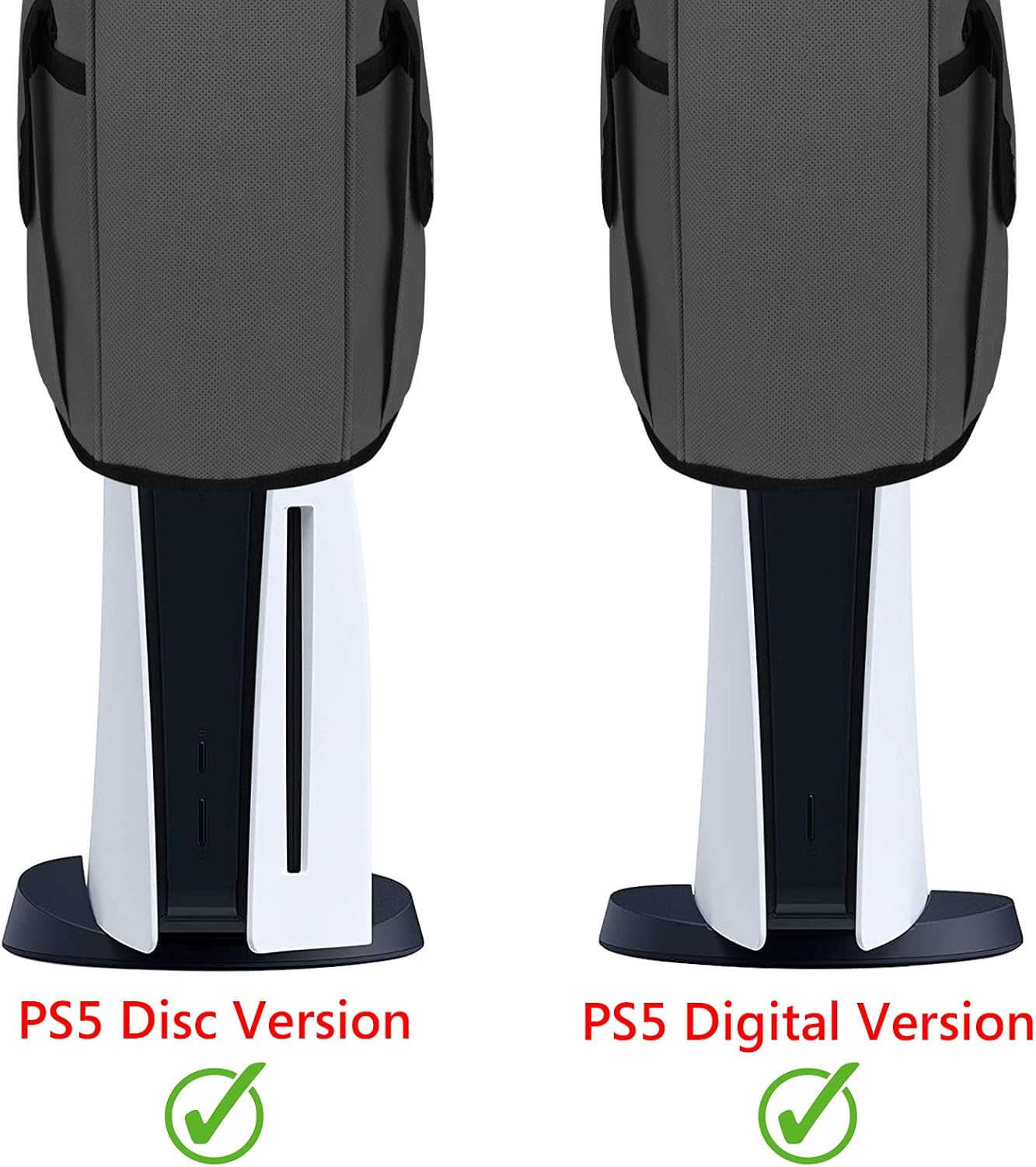 Linkidea PS5 Controller Storage Pocket Protective, Nylon Dust Cover for Game Console, Skin Cover anti Scratch Protector Sleeve Compatible with Playstation 5 Console (Grey) image number 4