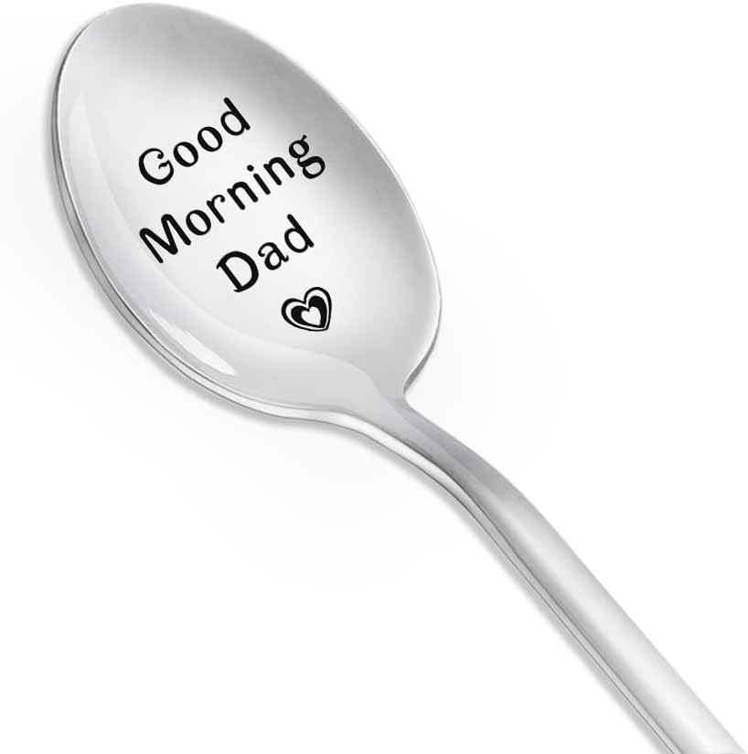Dad Father Gifts from Daughter Son - Dad Coffee Spoon Gift from Kids Tea Spoons for Best Dad Fathers Day Birthday Gifts for Daddy Christmas Presents for Dad Father Coffeespoons image number 2
