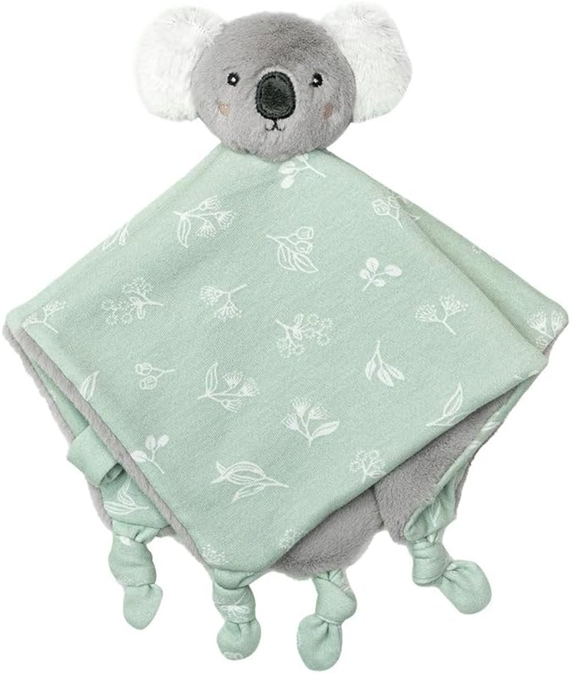 Living Textiles Organic Cotton Baby Security Blanket - Lovey Comforter with Plush Backing, Muslin Security Blanket for Babies & Toddlers, Soft Snuggle Toy for Sleep & Travel(Australiana)