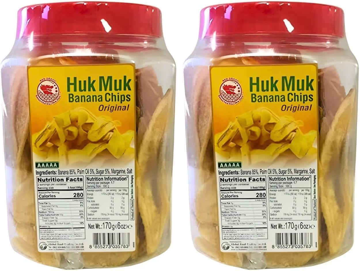 Red Drago Banana Chip Huk Muk Original 170 G image number 3