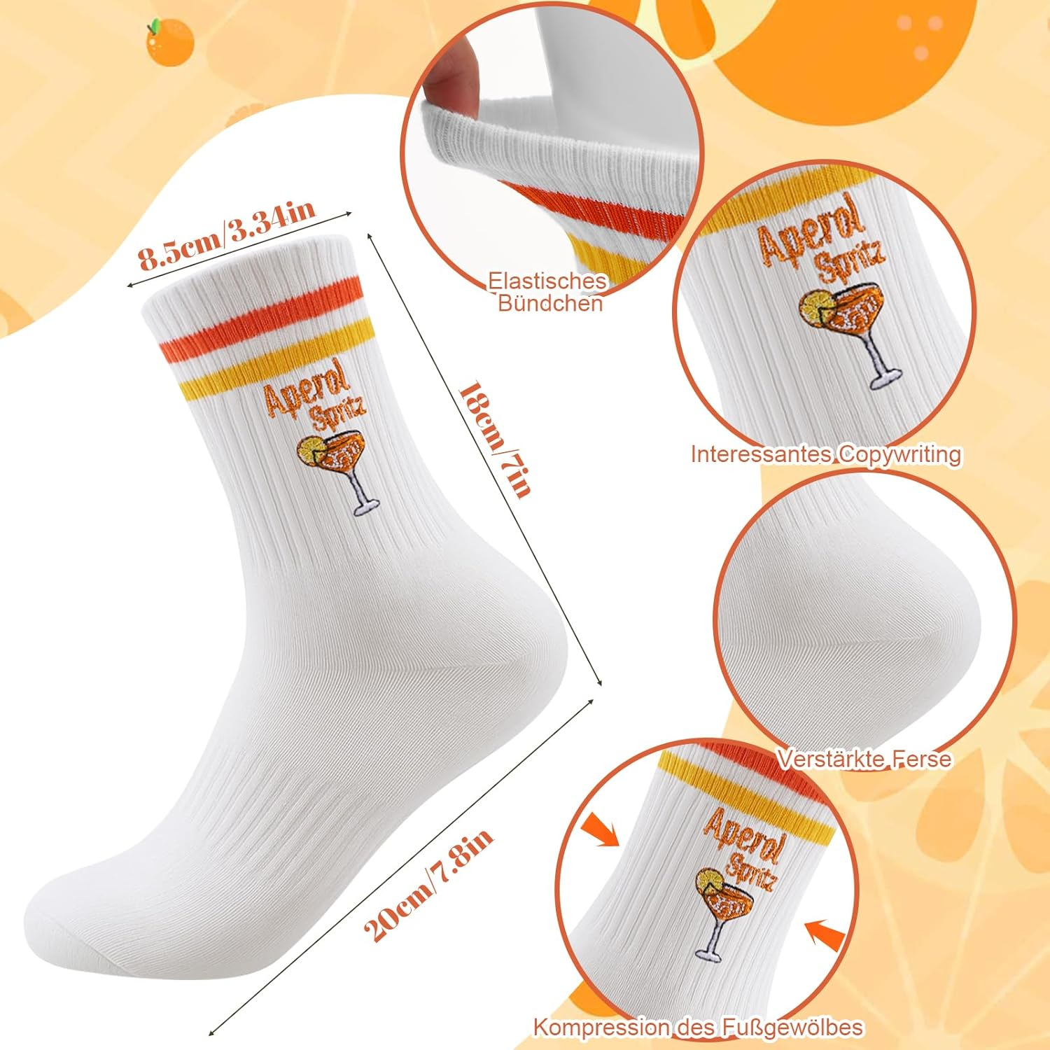 Dusaniyali Aperol Gift for Cocktail Lovers Spray Cosmetic Bag Aperol Socks Women'S Tote Bag Women Birthday Gifts for Mum Aunt Teacher Sister Girlfriend Colleague