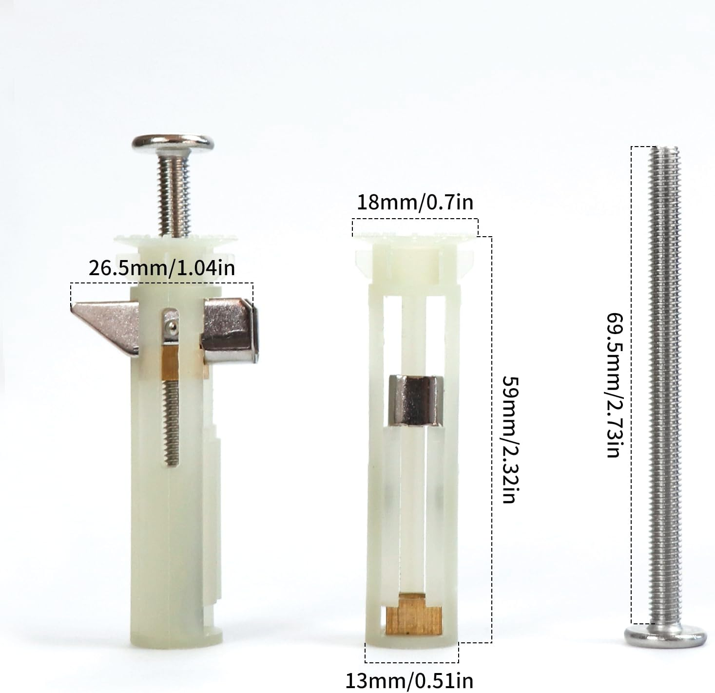 Heavy Duty Toilet Seat Fastener Bolt Kit, Quick Release Hinge Fasteners, Toilet Seat Screws Replacement Kit (SJ03) image number 1