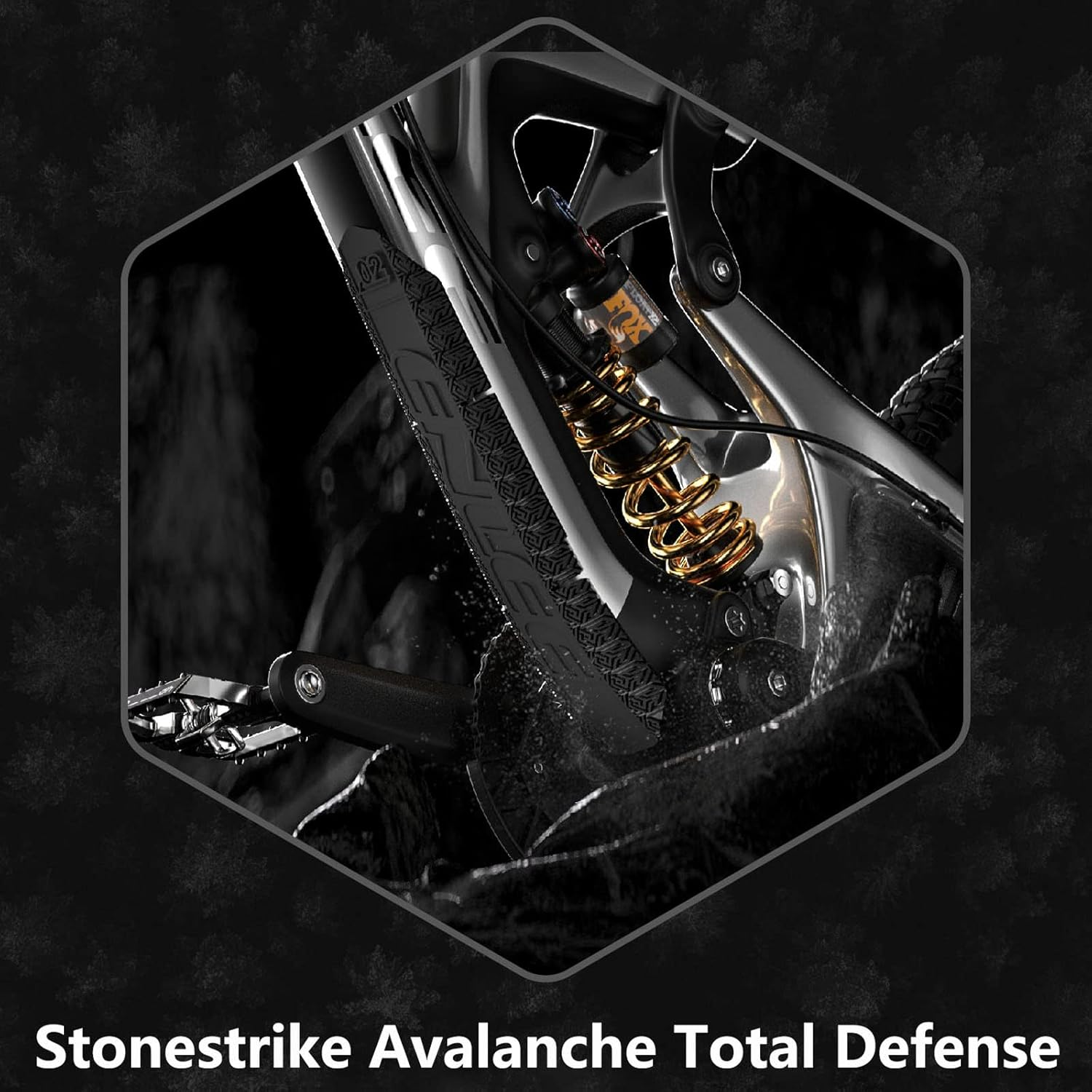 ENLEE Mountain Bike down Tube Frame Protector, 3M MTB Bicycle Frame Guard - Protect the Bike from Collision and Scratch - Black 2 image number 6