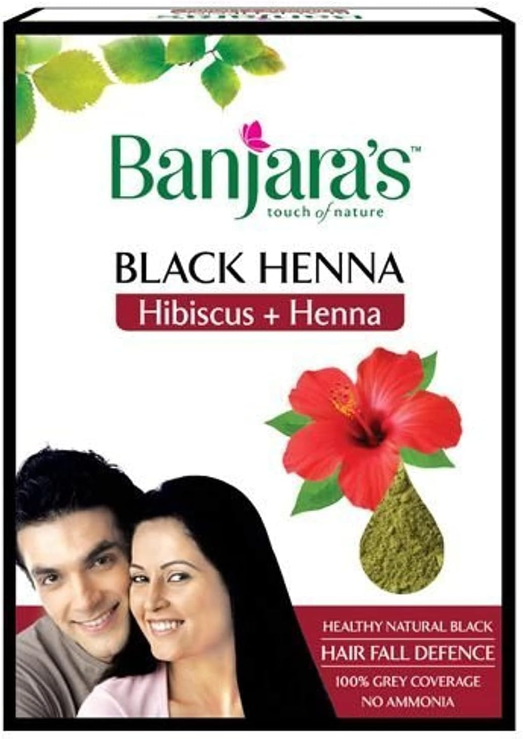 Banjara'S Black Henna Hibiscus + Henna - Healthy Natural Black - 50G