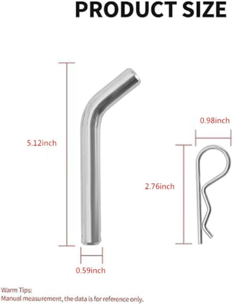 Trailer Hitch Pin Trailer Latch Heavy-Duty Trailer Hitch Pin and Clip Anti-Theft Hitch Locking Pin Accessories (Sliver)