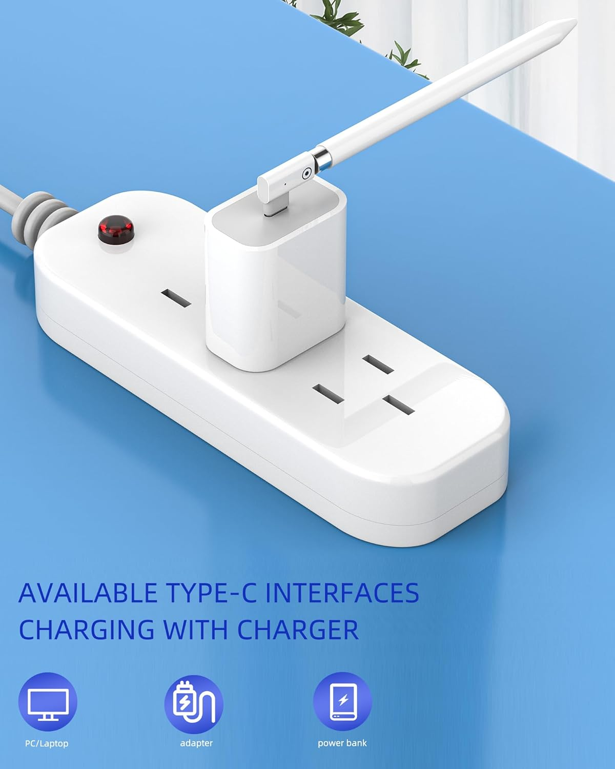 (Charge the First Generation for Apple Pencil, Does Not Support Other Device) Lightning Female to USB C Male Adapter 2 Pack for Ipad for Iphone MFI Certified Type C Ipencil 1St Accessories Accessoire image number 5