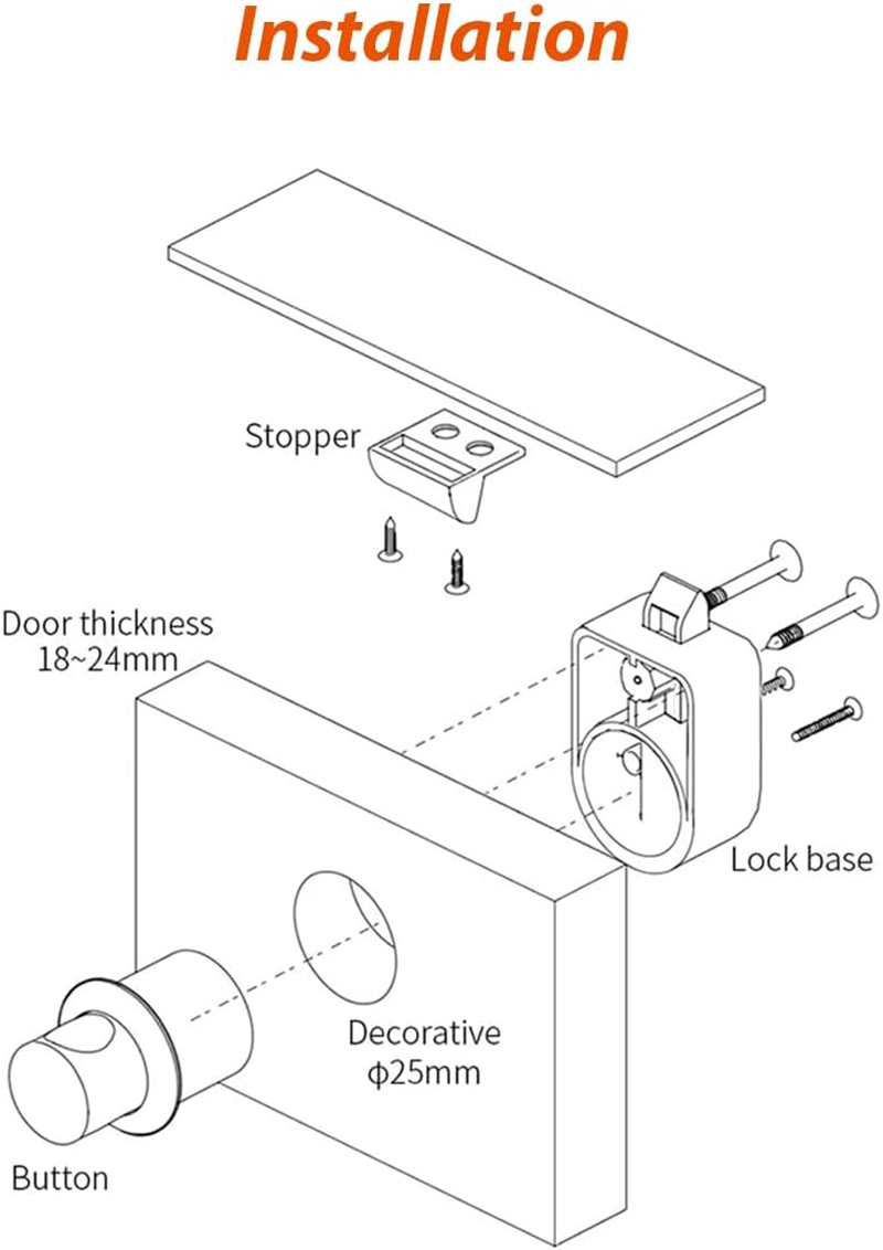 Dream Lighting 2PCS RV Locks Zinc Alloy Push Button Latch Knob Caravan Camper Trailer Motor Home Boat Vehicle Cabinet Drawer Cupboard Door image number 1