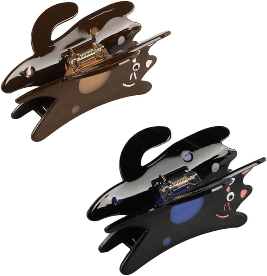 Namvo 2 PCS Cat Hair Clips Cellulose Acetate Hair Clips Funny Standing Cat Hair Clip Hair Accessories for Women Thick Thin Hair image number 2