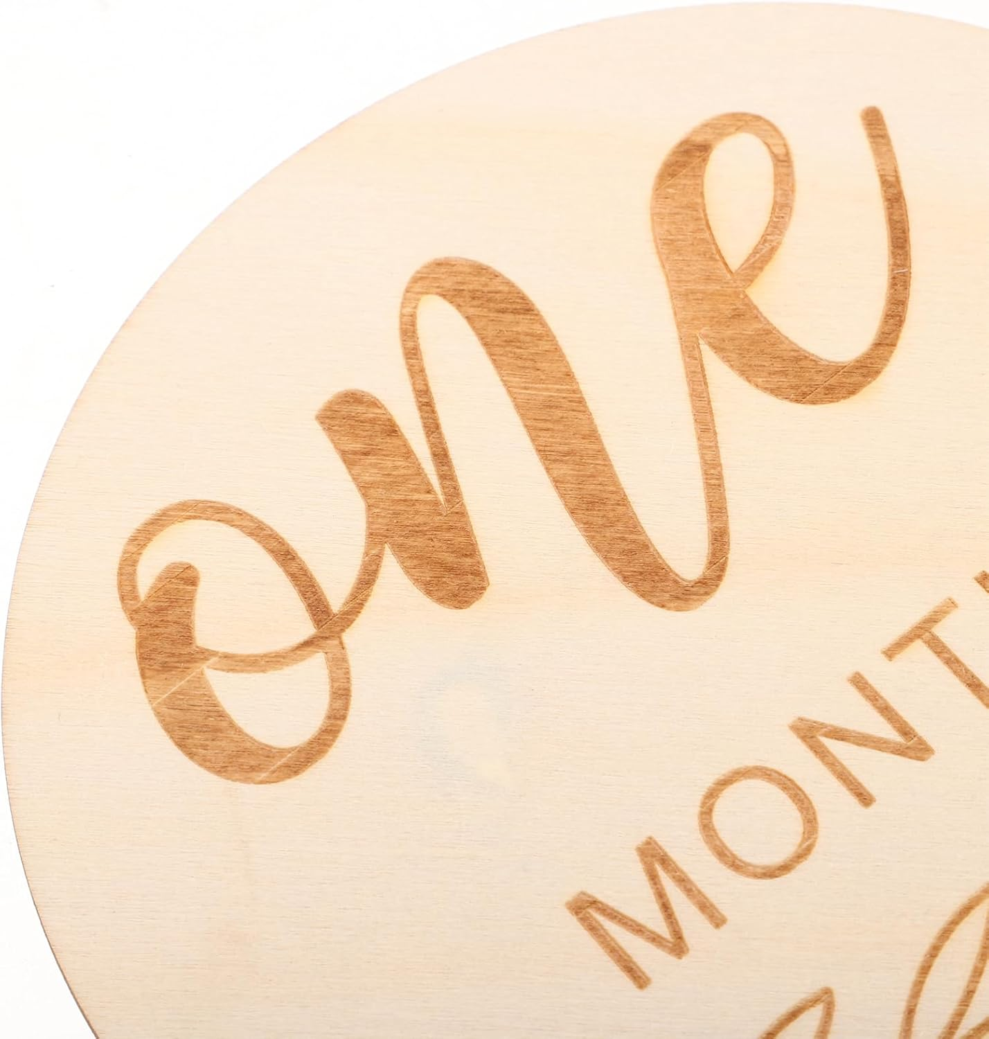 12Pcs Monthly Milestone Wooden Discs Photo Prop Growth Commemorative Cards Photo Cards Newborn Keepsake Plaque for Documentation image number 5