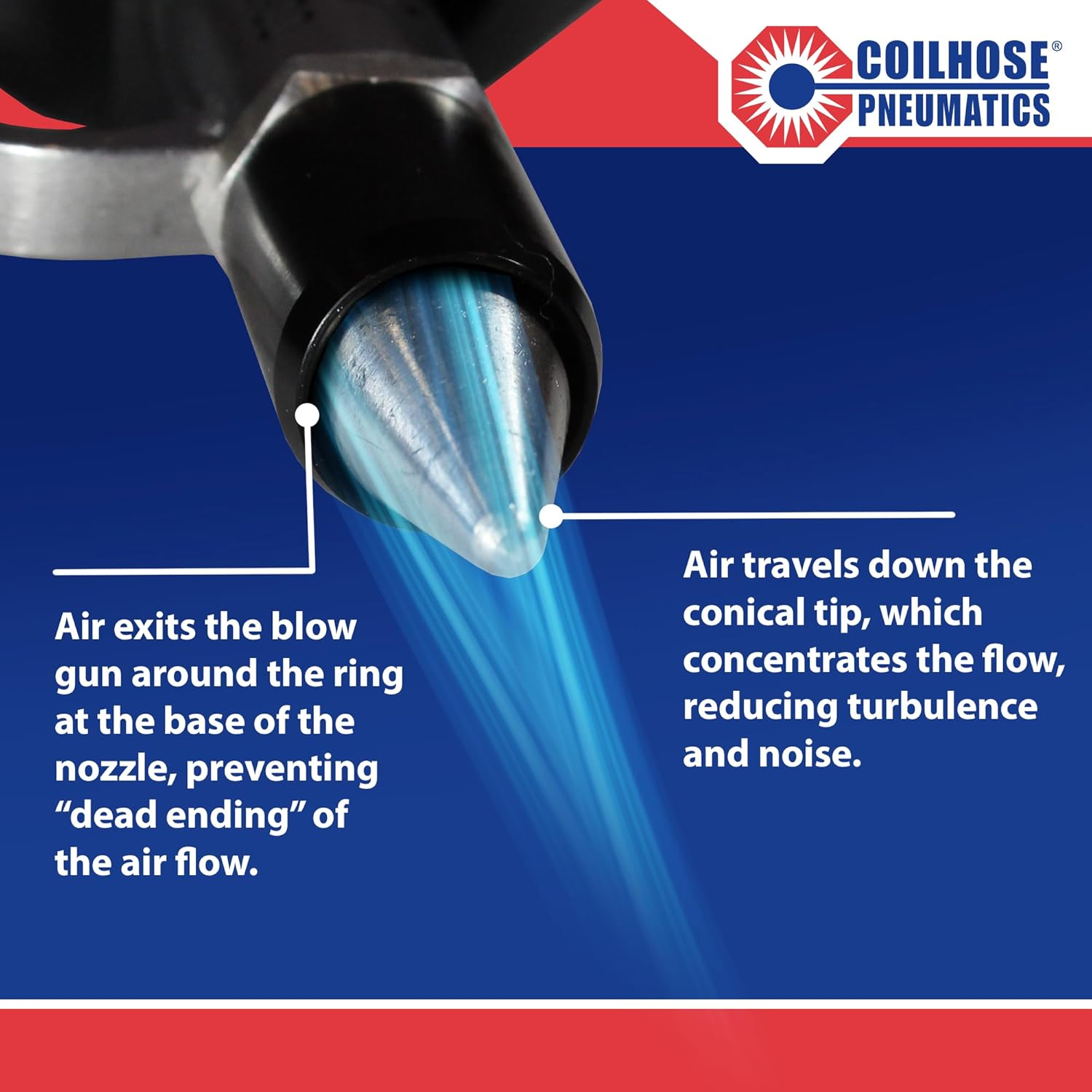 Coilhose Typhoon High Volume Blow Gun (1/4-Inch NPT with High Flow Tip (2 Pack)) image number 4