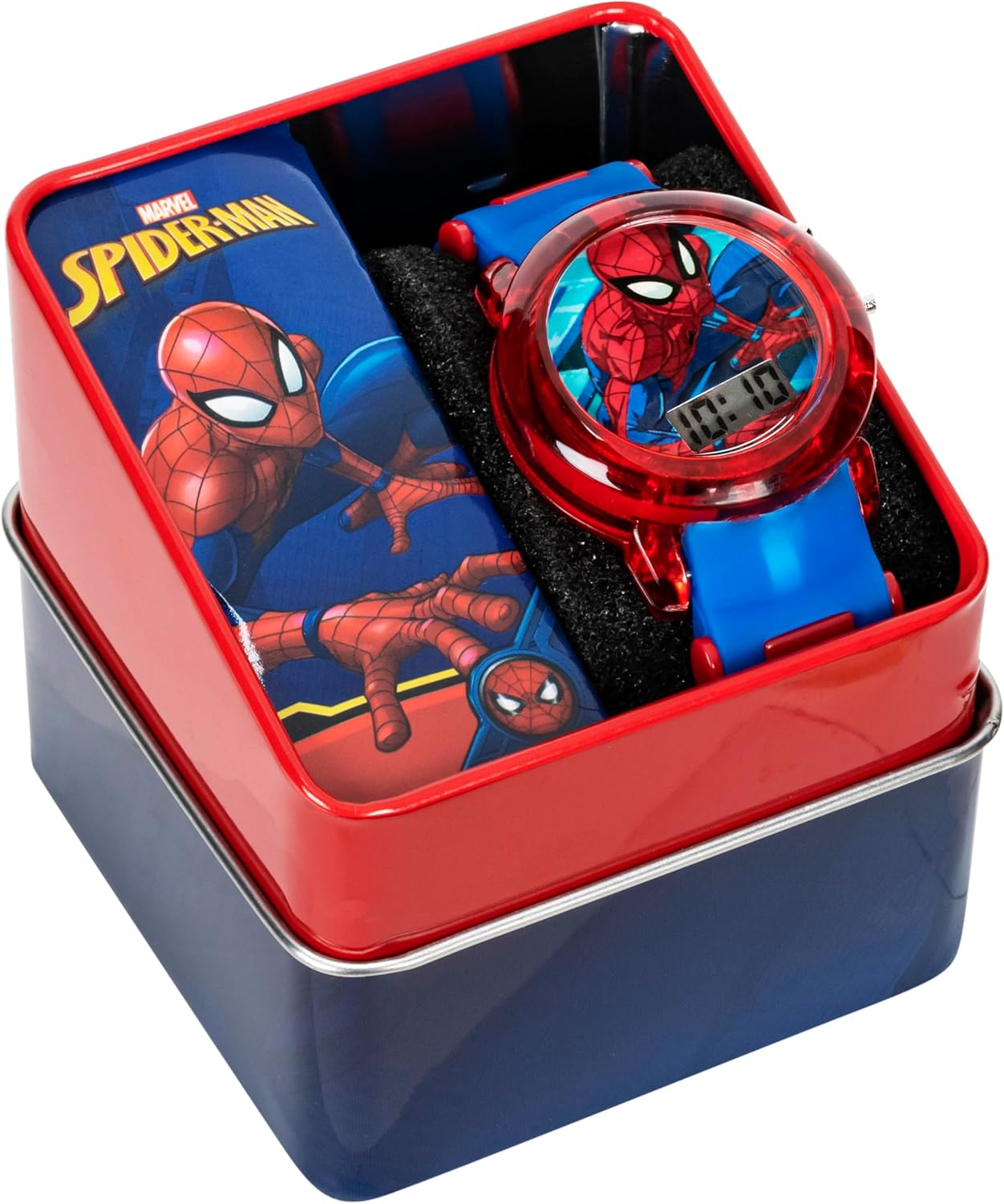 Accutime Marvel Spider-Man Digital Watch for Kids, Red/Blue, Digital Quartz image number 4