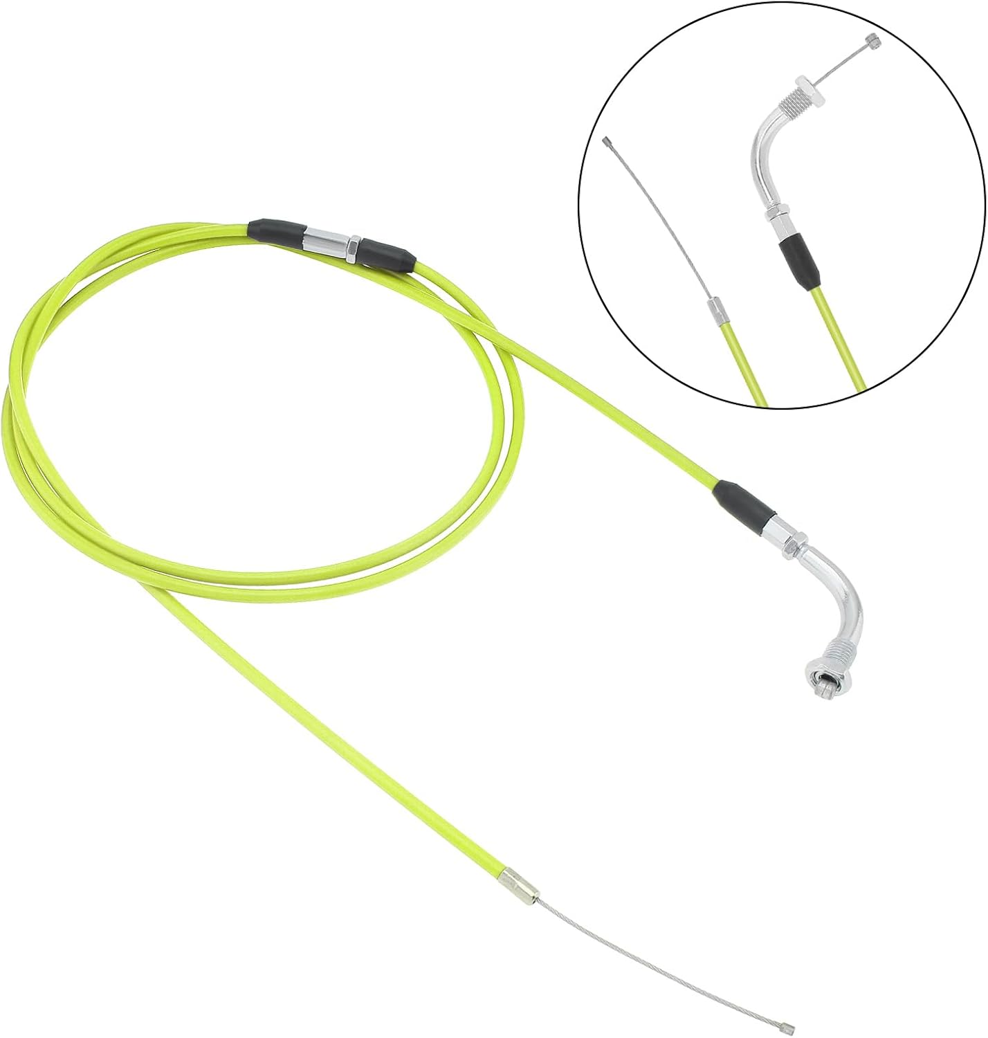 Windance 190Cm/74.8" Universal Motorcycle Refitting Throttle Cable, Adjustable Flat Slide Carburetor Throttle Cable Fit for Honda/Yamaha/Keihin GY6 Scooter ATV (Yellow) image number 5