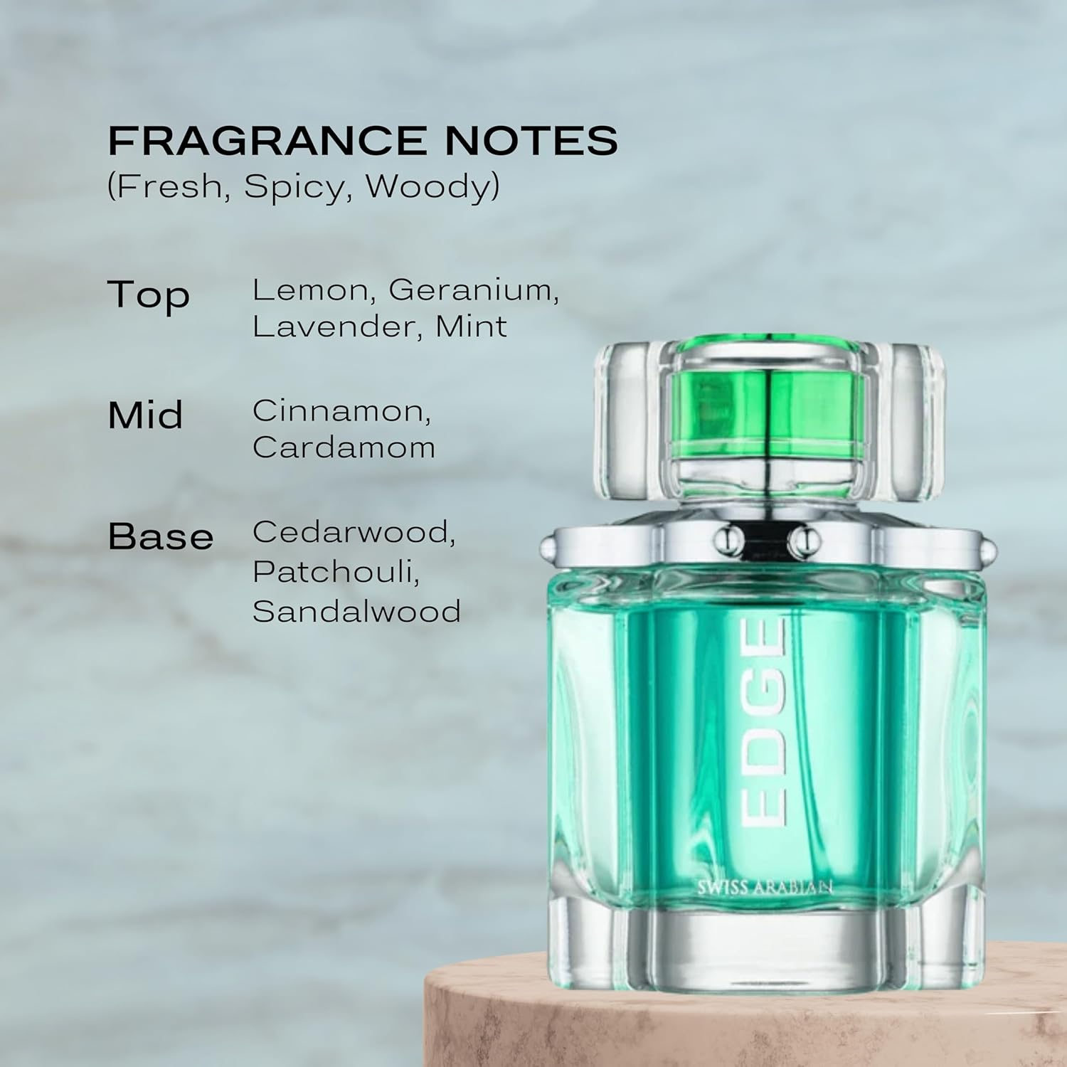 Swiss Arabian EDGE for Men 3.4 Oz EDP Spray image number 2