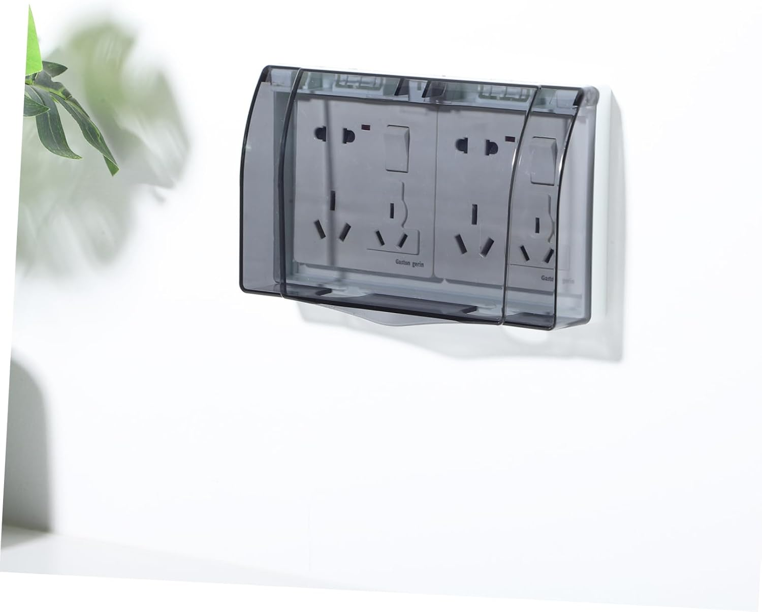 CLISPEED Waterproof Socket Cover Sticky Outlet Cover Socket Cover Self Adhesive Plug Protector Adhesive Outlet Cover Wall Socket Cover Electrical Appliance Plastic Power Supply image number 5