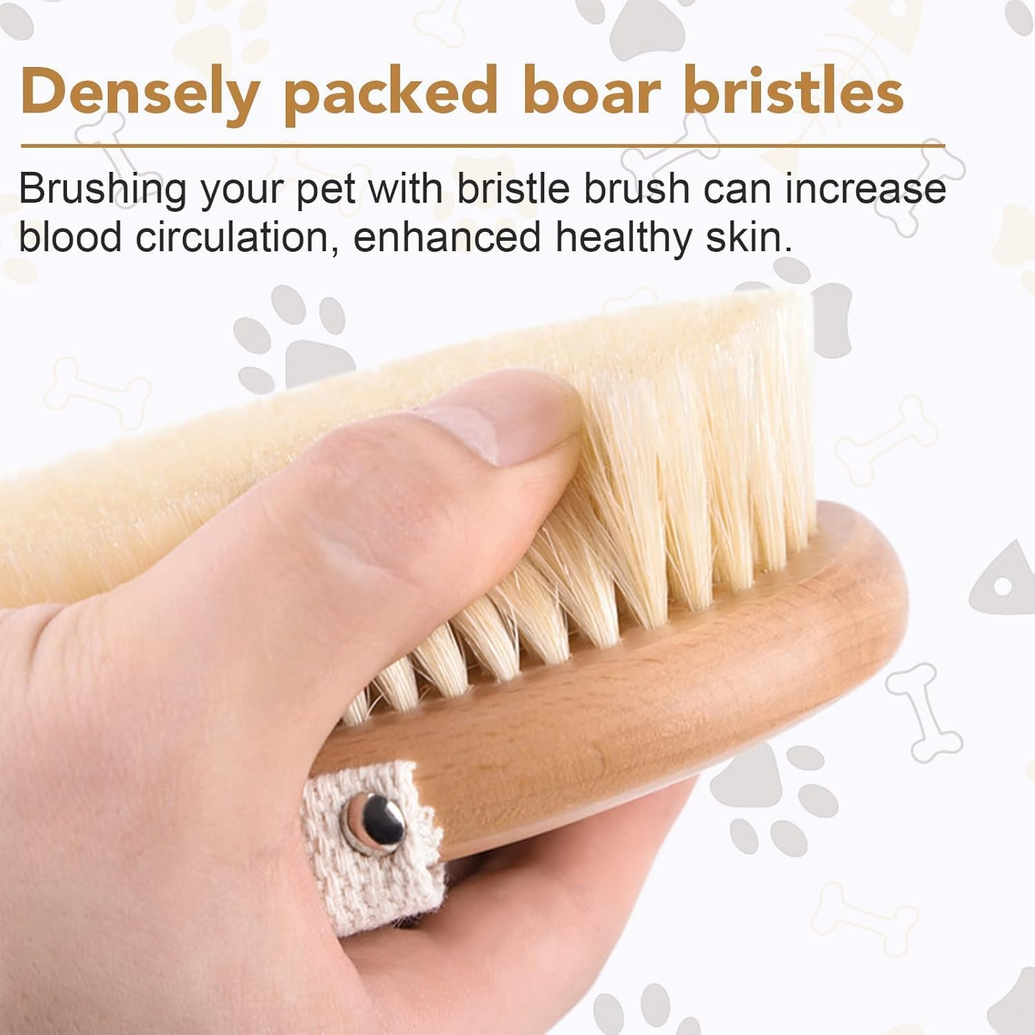 Limcryspp 1 Soft Bristle Pet Brush, Gentle Grooming, Smooth Coat for Dogs, Cats, and Puppies with Short Fur, Ideal for Daily Grooming image number 6