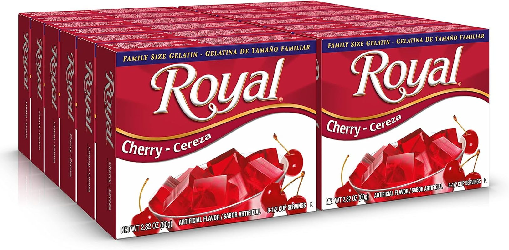Royal Gelatin, Fat Free Dessert Mix, Strawberry, 1.4 Ounce (Pack of 12) image number 5
