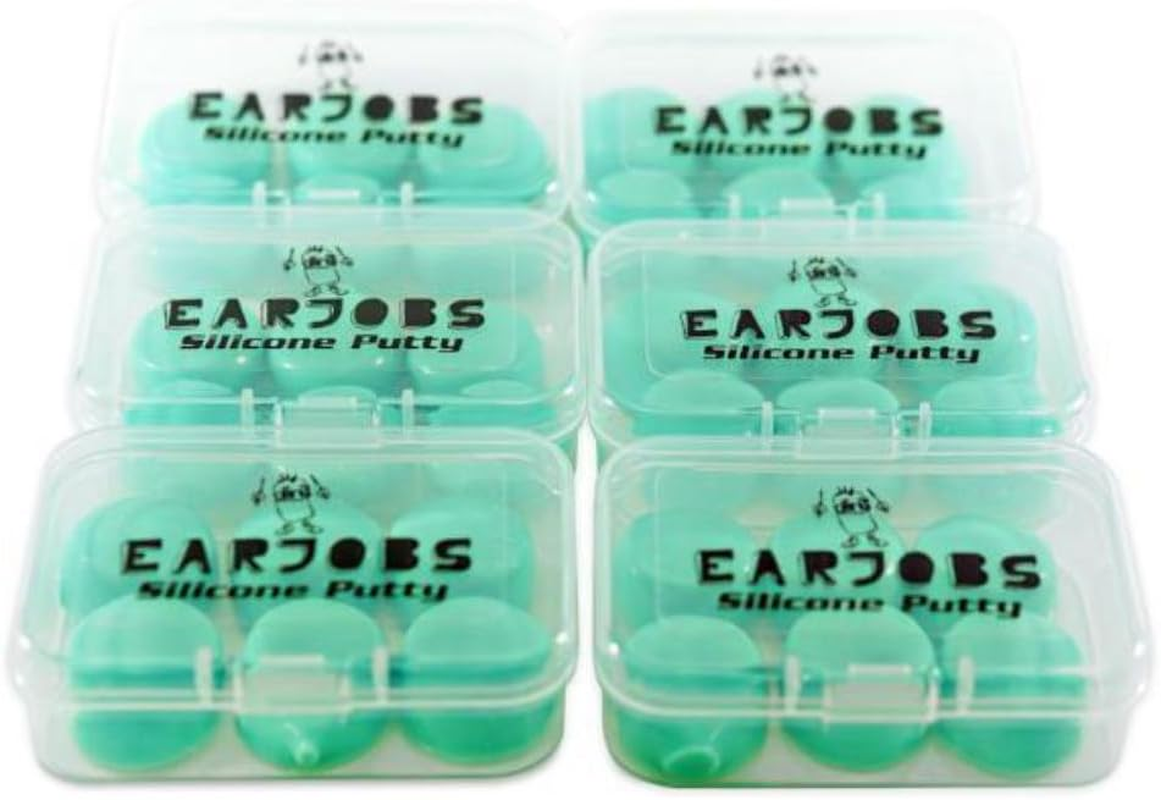 Earjobs&trade; Silicone Putty Ear Plugs Standard Pack (3 Pairs W/Carry Case), Aus Best Earplug for Sleeping, Snoring, Swimming image number 1