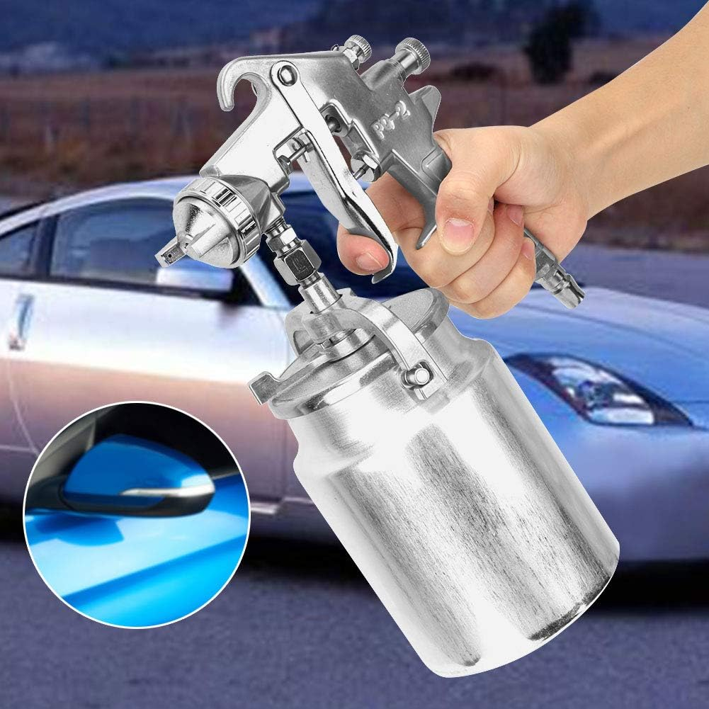 Spray Gun, Pneumatic Paint Spray Gun Hand Held Paint Spraying Sprayer with 2.0Mm Nozzle Suction Type, 1000Cc Capacity, for Auto Paint, Primer, Clear/Top Coat & Touch-Up, Furniture image number 4
