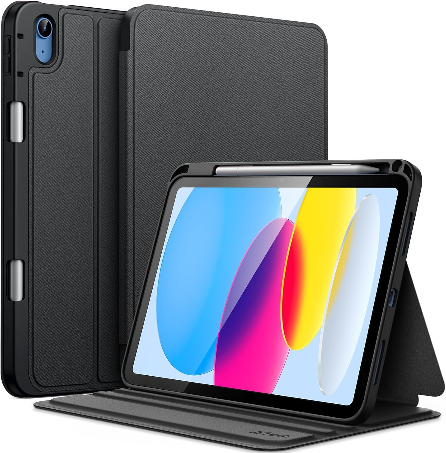 Jetech Case for Ipad (A16) 11Th/10Th Generation (2025/2022) with Pencil Holder, Slim Folio Stand Protective Tablet Cover, Multi-Angle Viewing (Navy)