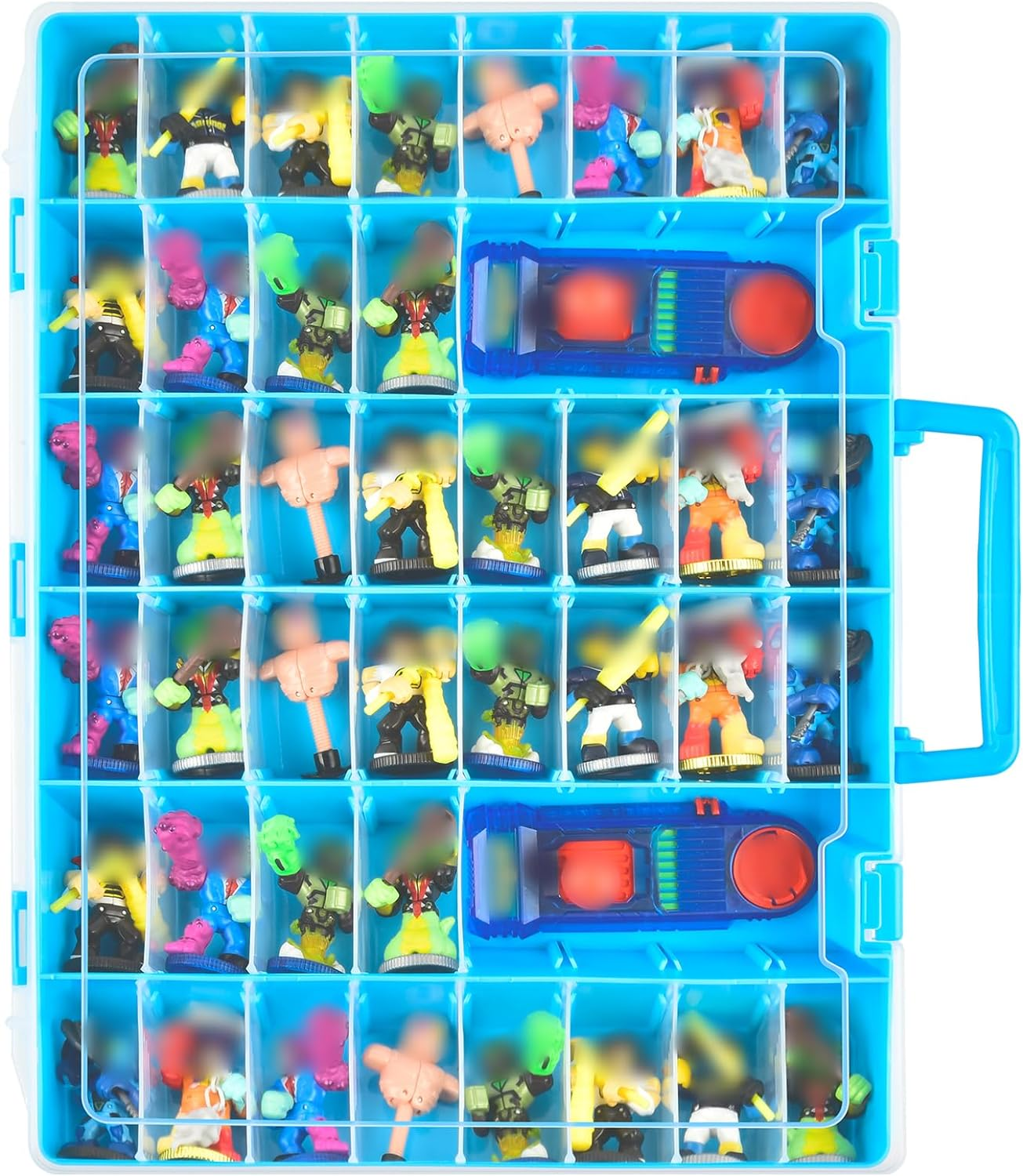 Case Compatible with Akedo Ultimate Arcade Warriors Starter Pack, Toy Storage for Battle Arena Controller & Warrior Collector Mini Battling Action Figures, Holder for Akedo Playset- Blue (Case Only) image number 1