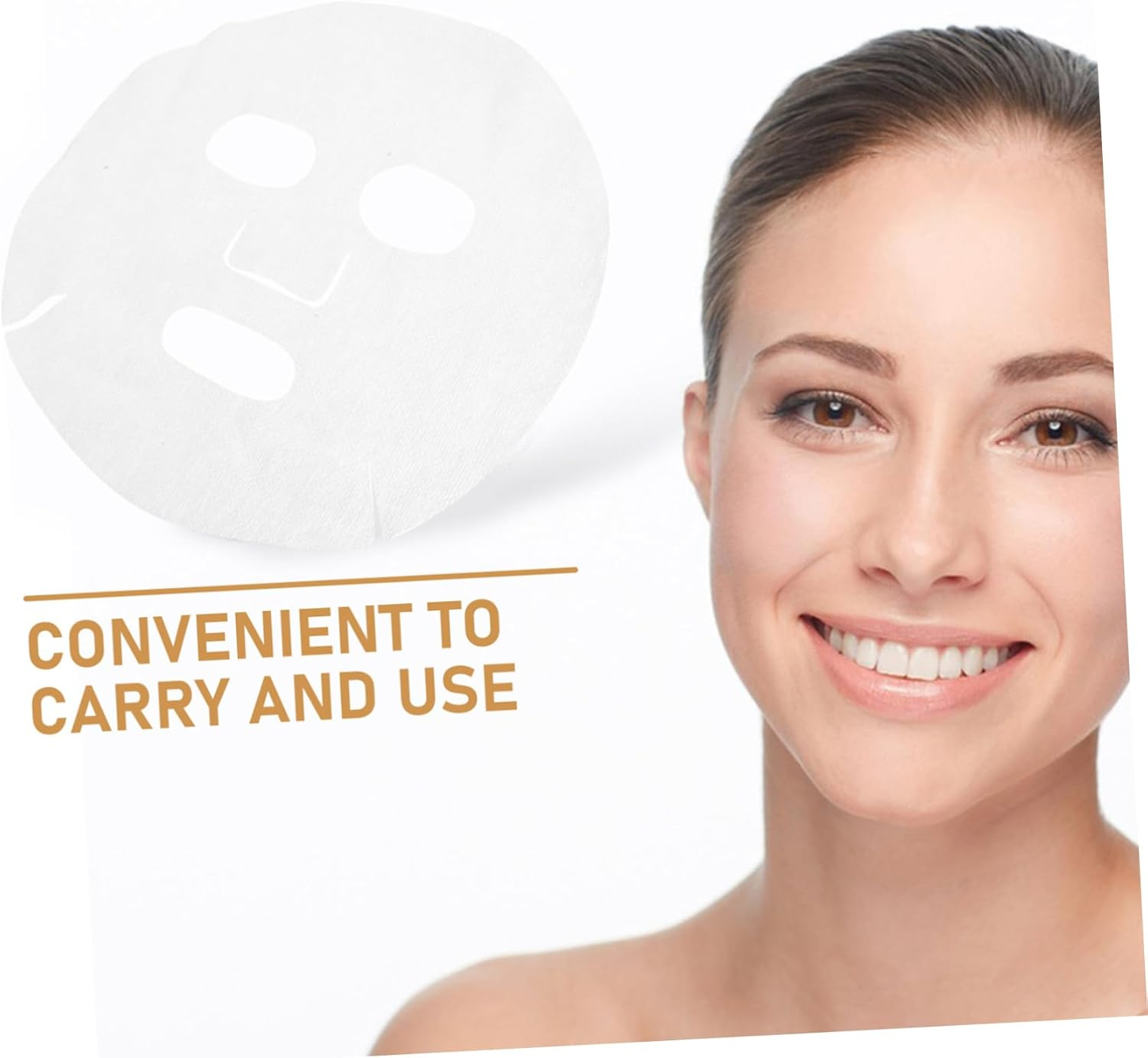 Garneck Sheet Mask Pack 100Pcs Disposable Face Mask Pure Cotton Ultra-Thin for Sensitive Skin Daily Use