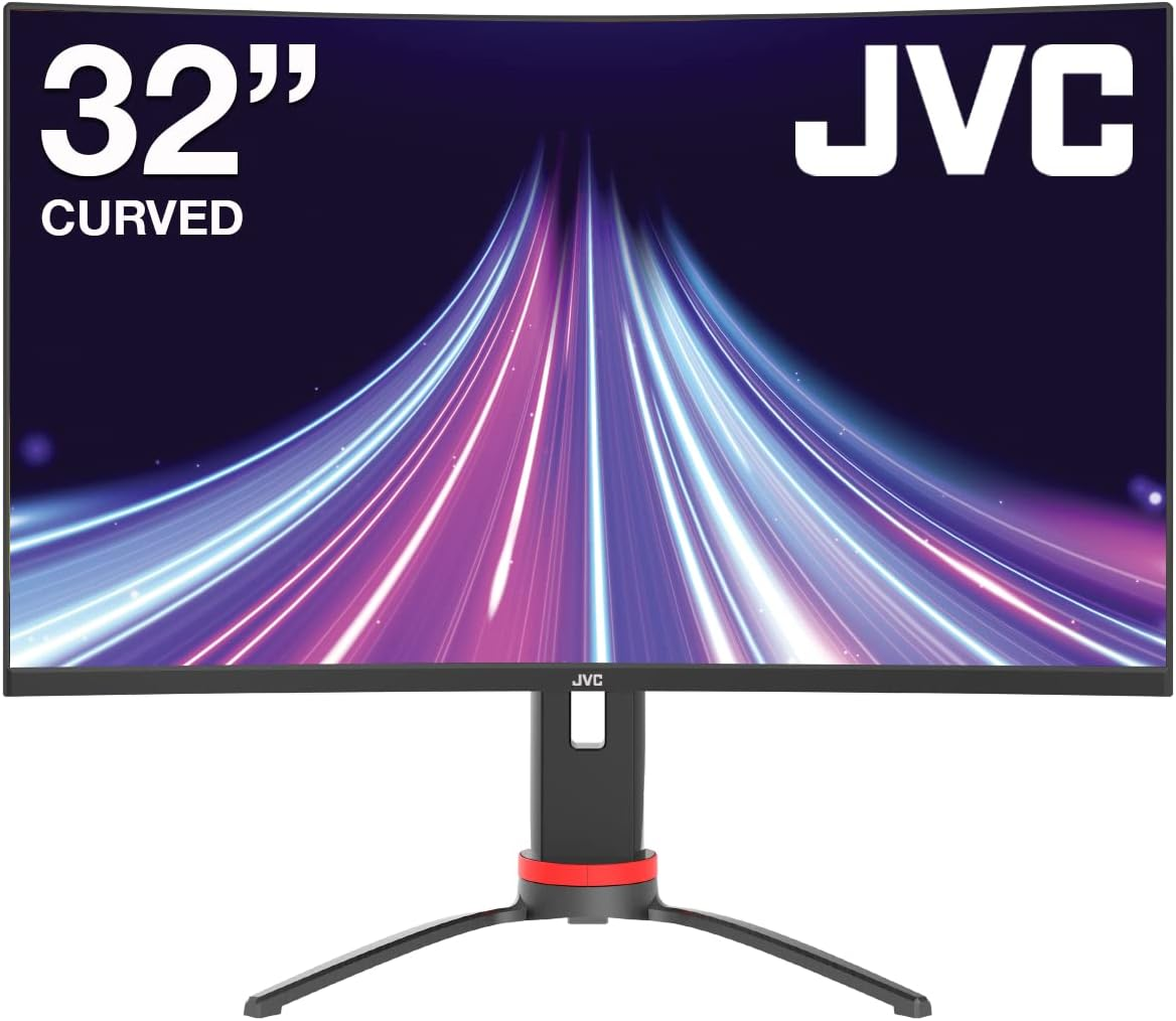 JVC 32 Inch Curved Monitor,Adjustable 165Hz QHD Gaming Monitor, 4-Way Adjustable Monitor Stand, Ambient Lighting, Fast 1Ms Response & 165Hz Refresh Rate Gaming Monitor (LT-GN32525A) image number 2