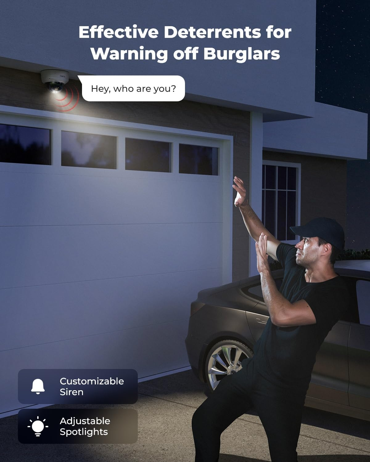 REOLINK RLC-843A - 4K Poe Security Camera with Spotlights, 5X Optical Zoom, Outdoor Cam with Color Night Vision, Two-Way Talk, Human/Vehicle/Animal Detection, IK10 Vandalproof, No PT Supported image number 3