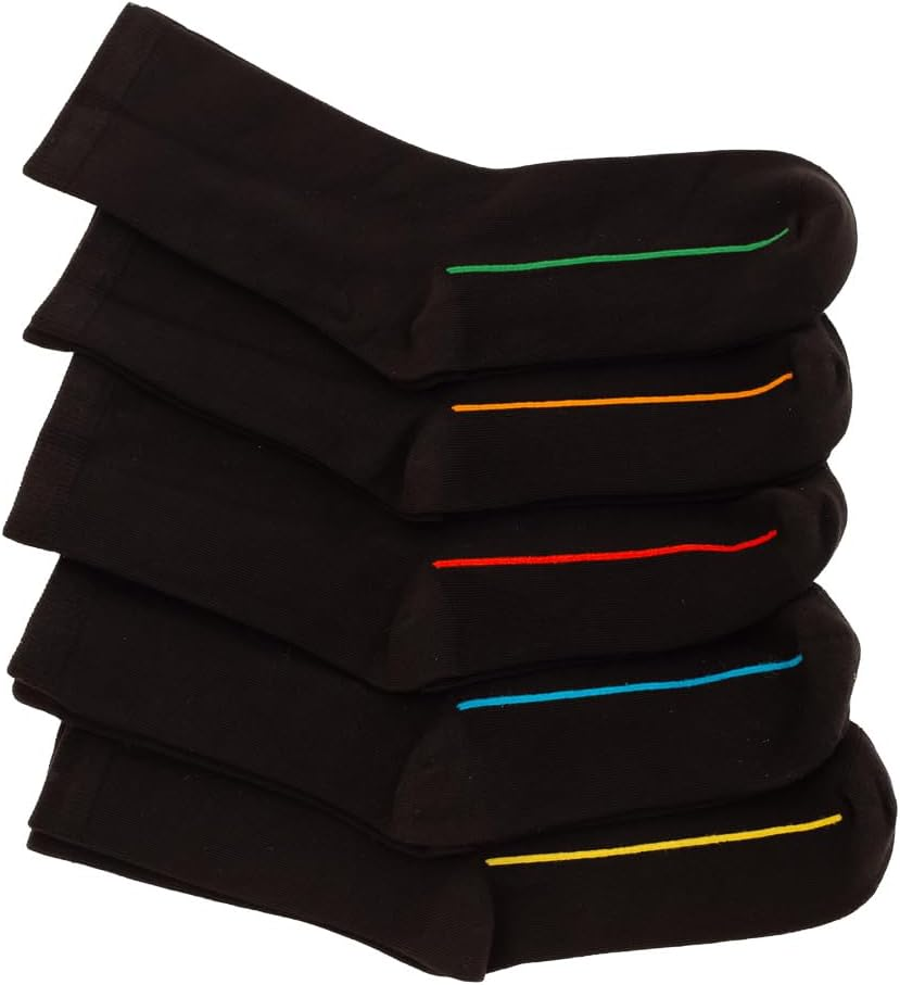 Classic Socks &ndash; Bamboo, Seamless Feel (Pack of 5) for Kids with Guiding Line
