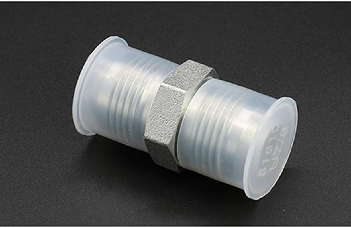 2PCS Male Flared Straight Tube Hydraulic Adapter Fitting,3/8" Male JIC 37&deg; Flare (9/16"-18UNF) &times; 3/8" Male JIC 37&deg; Flare (9/16"-18UNF),SAE Carbon Steel Straight Pipe Joints Tube Connector image number 5
