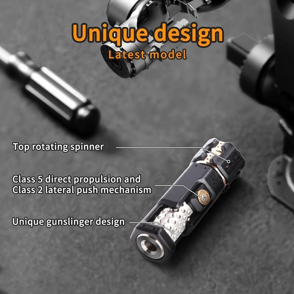 B-Qtech Metal Fidget Slider Toy, Spinning Dice Top with Soothing Sounds, Stress Relief Toy, Compact and Portable Fidget Spinner Adults Gift image number 5