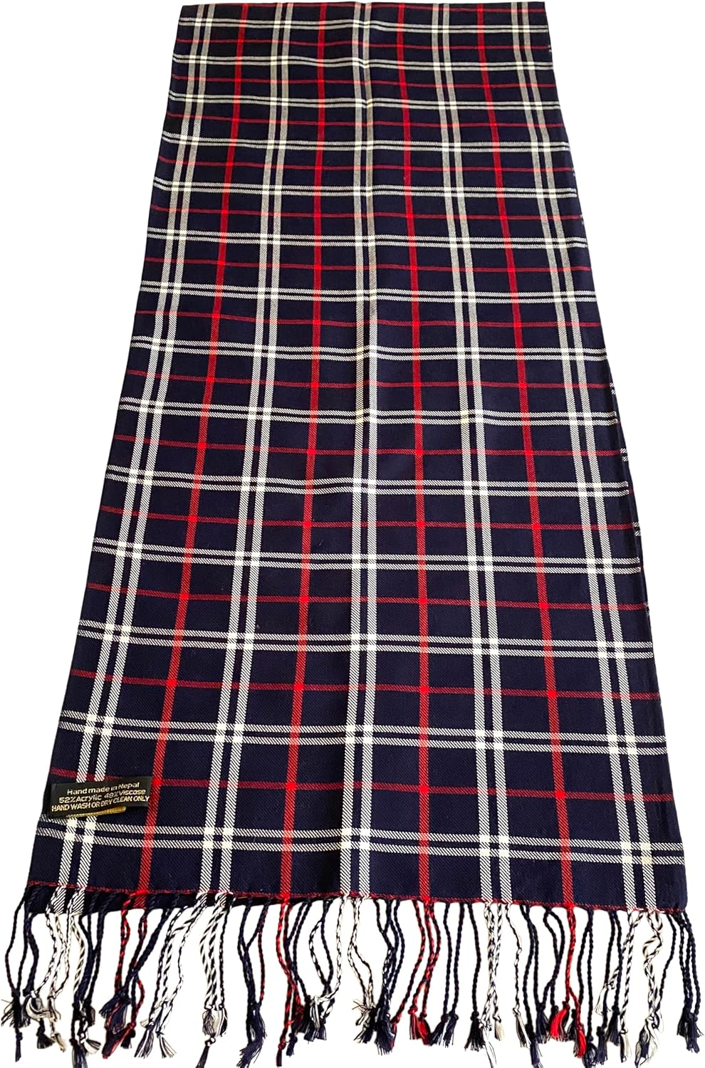 CJ Apparel Men'S Nepalese Tartan Design Fashion Scarf Seconds Scarves Fall/Winter Face Cover NEW image number 3