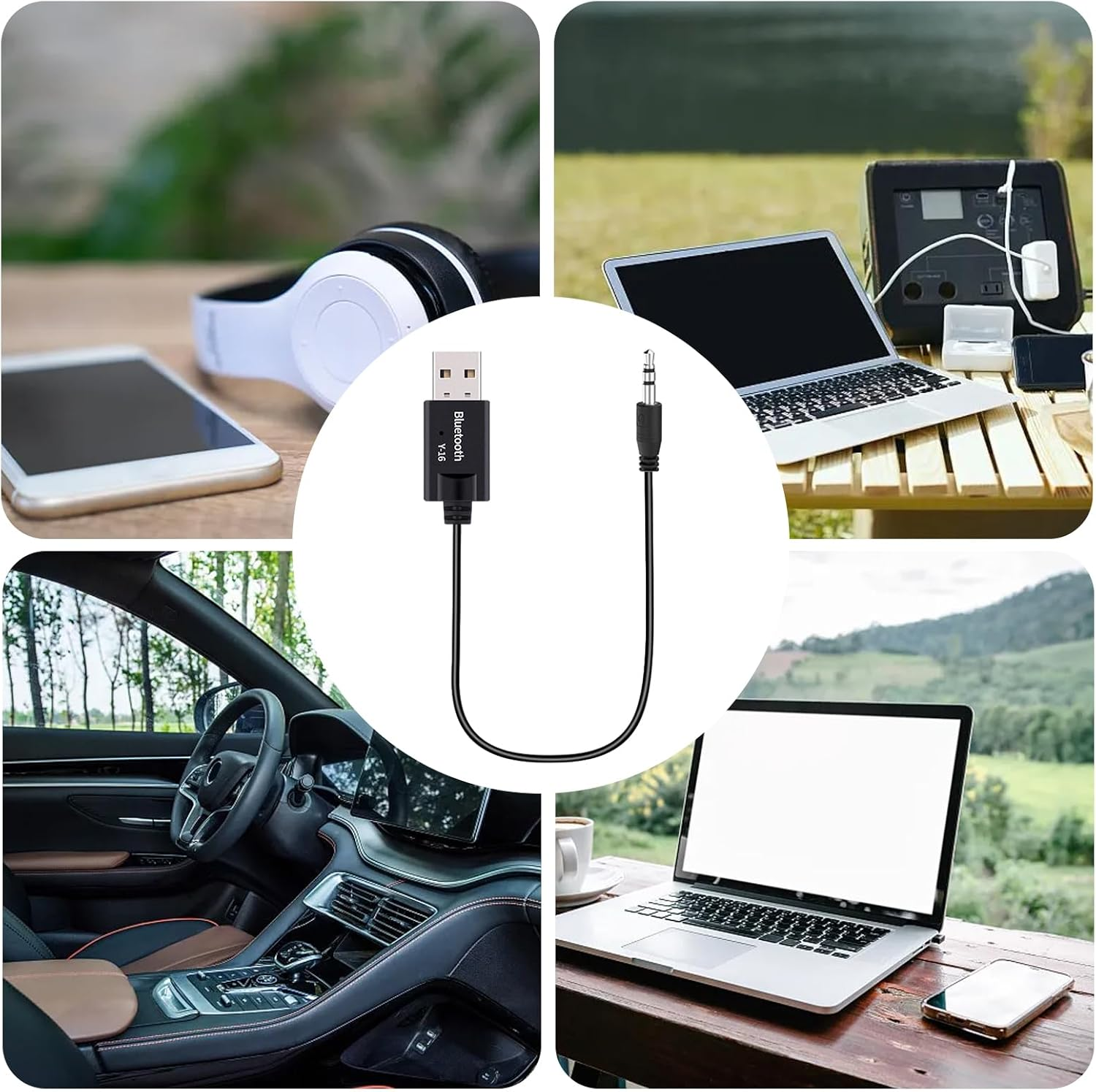 USB to 3.5Mm Audio Adapter | 3.5Mm Male AUX Audio Jack to USB Cable Adapter BT4.2, Plug and Play - Hi-Fi Music, Audio Car Stereo Jack Cables Cord for Car Stereo Home Speakers image number 5