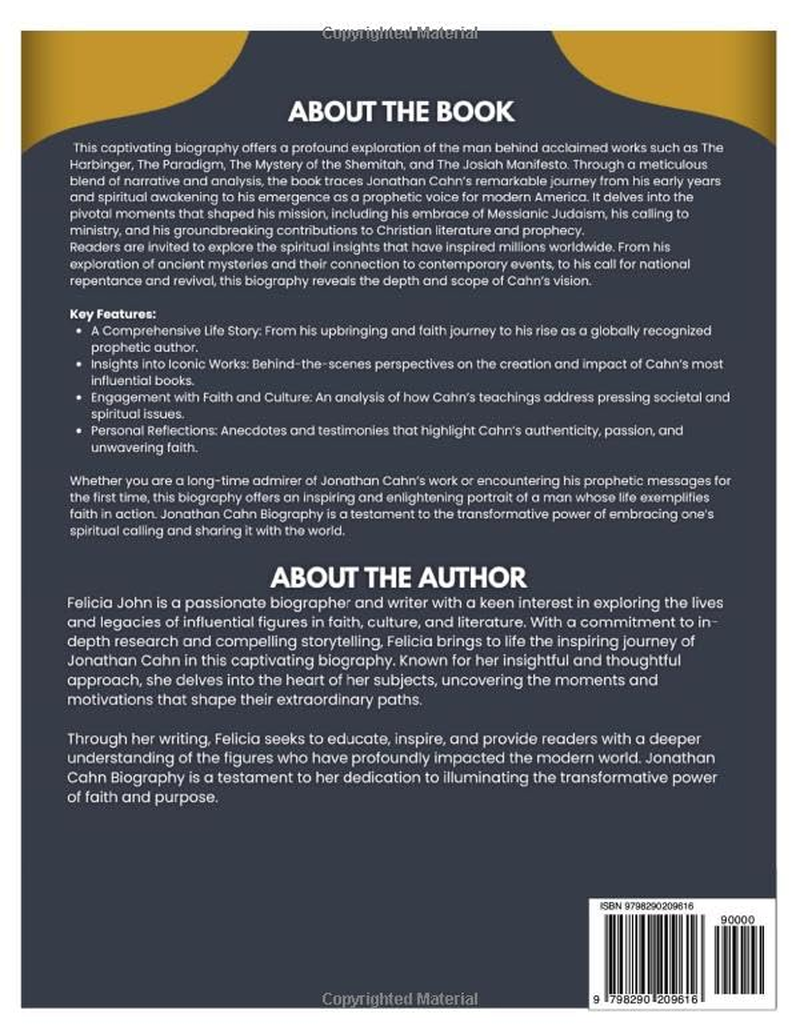 Jonathan Cahn Biography: Memoir of the Man behind Prophetic Voice, Ancient Prophecies and Modern Revelations. Jonathan Cahn&rsquo;S Life Revealed image number 1