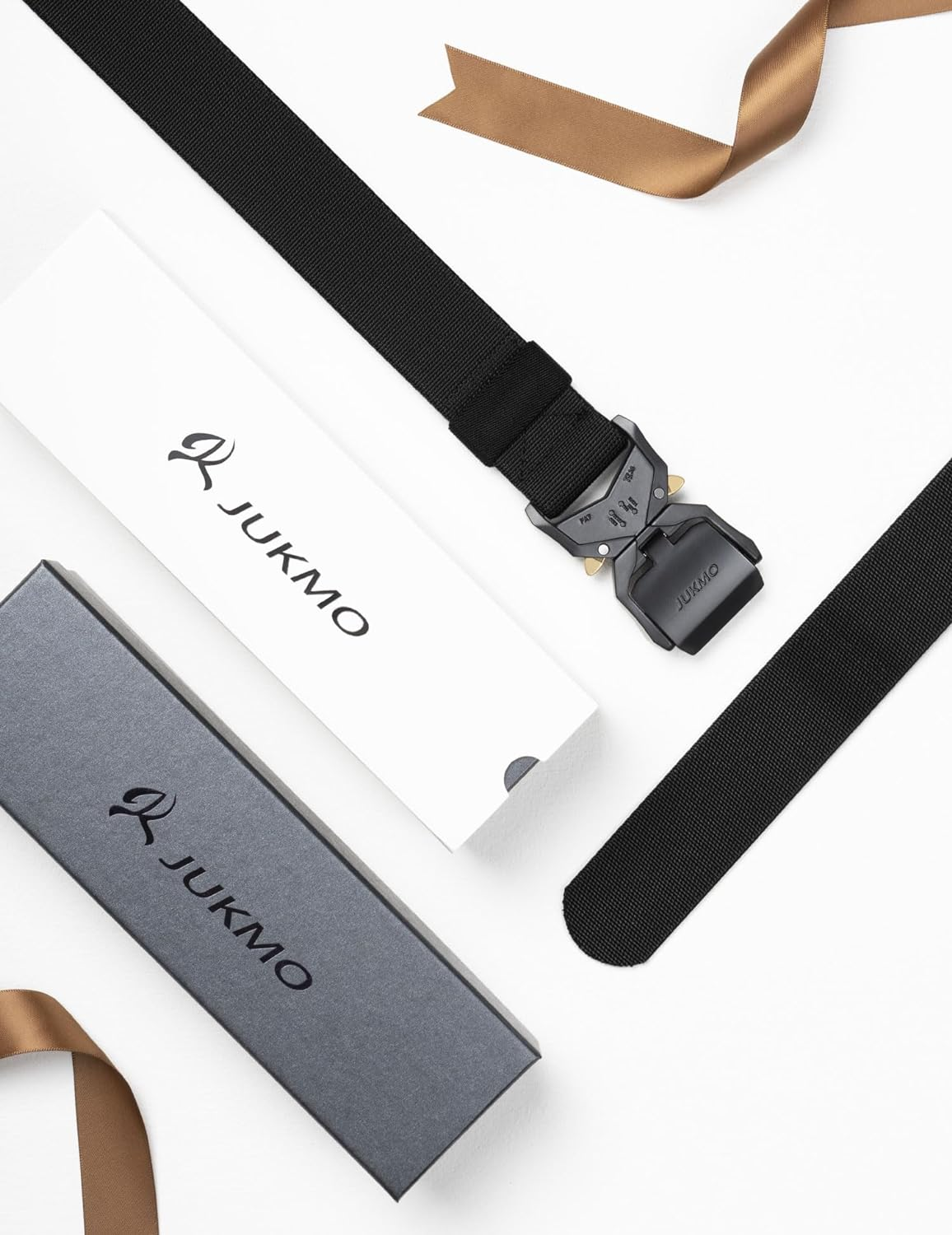 JUKMO Tactical Belt, Military Hiking Rigger 1.5" Nylon Web Work Belt with Heavy Duty Quick Release Buckle image number 2