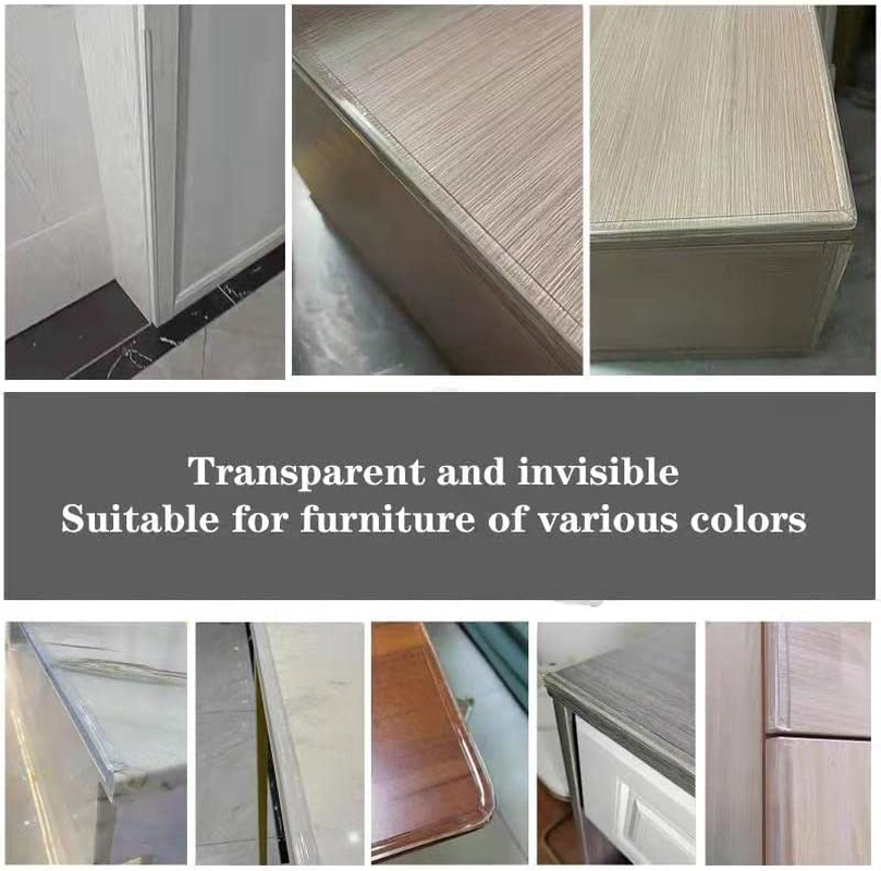 Clear Edge Protector Silicone Guards Strip, Soft Corner Protectors for Kids, Self-Adhesive Baby Proofing for Furniture against Sharp Corners for Drawers, Cabinets, Tables(Width 1Cm image number 1