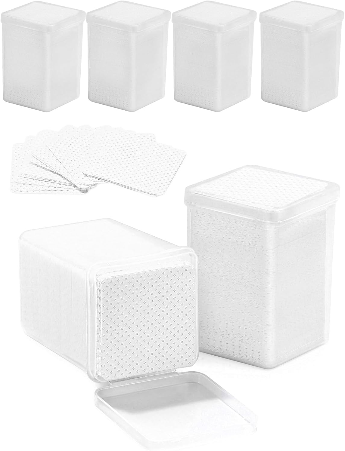 TEOYALL Lint Free Nail Wipes, 1200 PCS Non-Woven Fabric Nail Cleaning Pads Pink Lash Extensions Glue Cleaning Wipes Nail Salon Supplies (1200 PCS)