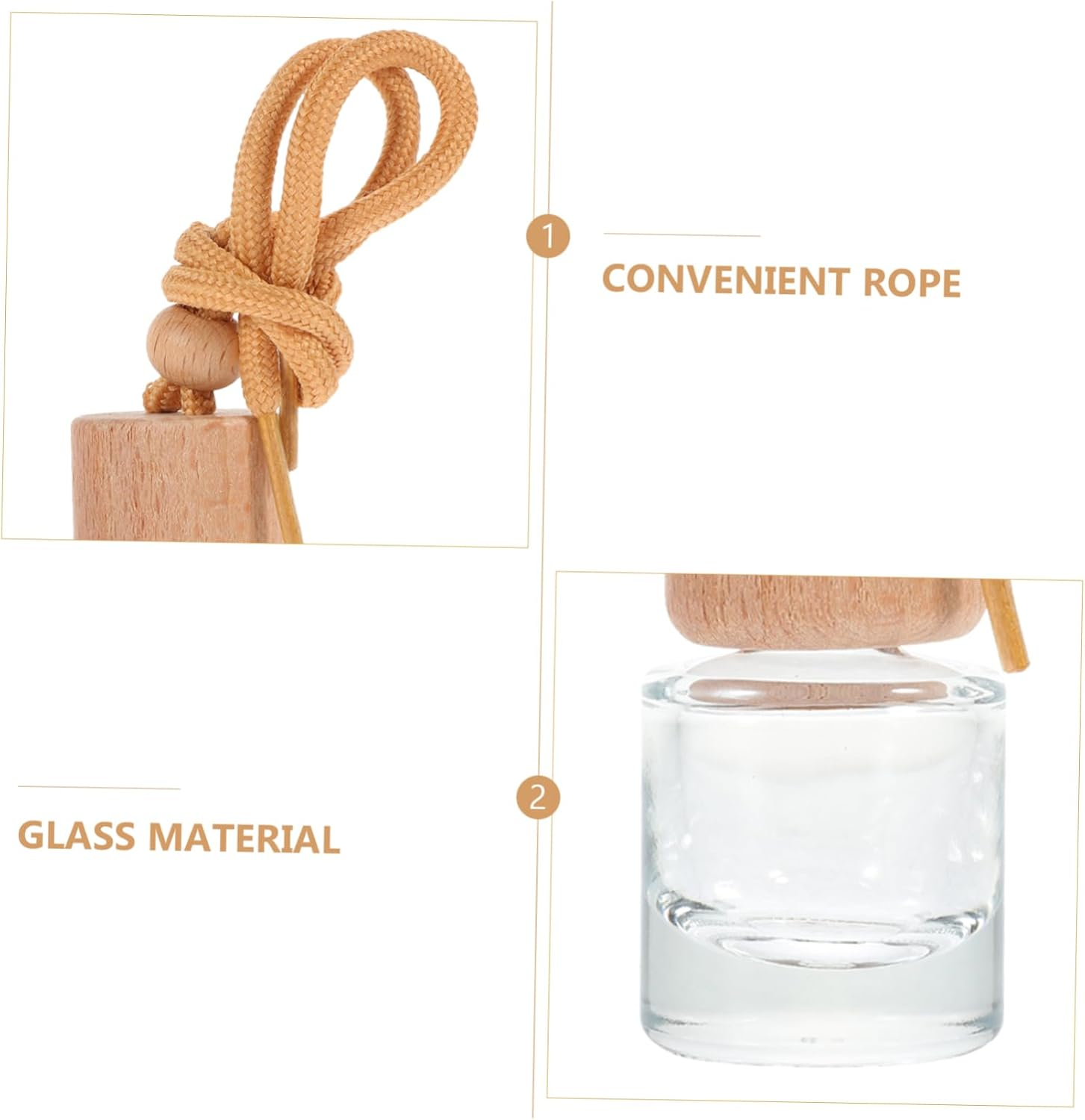 STOBAZA 10Pcs Empty Perfume Bottle Pendants Car Air Freshener Bottles Car Smell Air Freshener image number 1