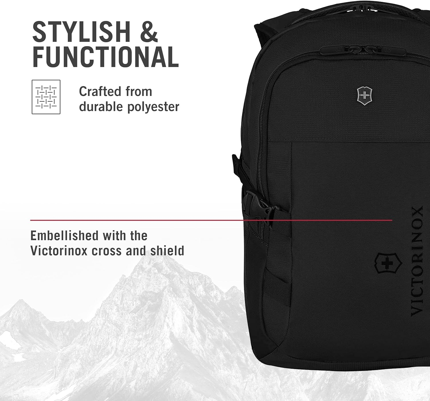 Victorinox VX Sport EVO Compact 16-Inch Laptop Backpack, Black image number 3