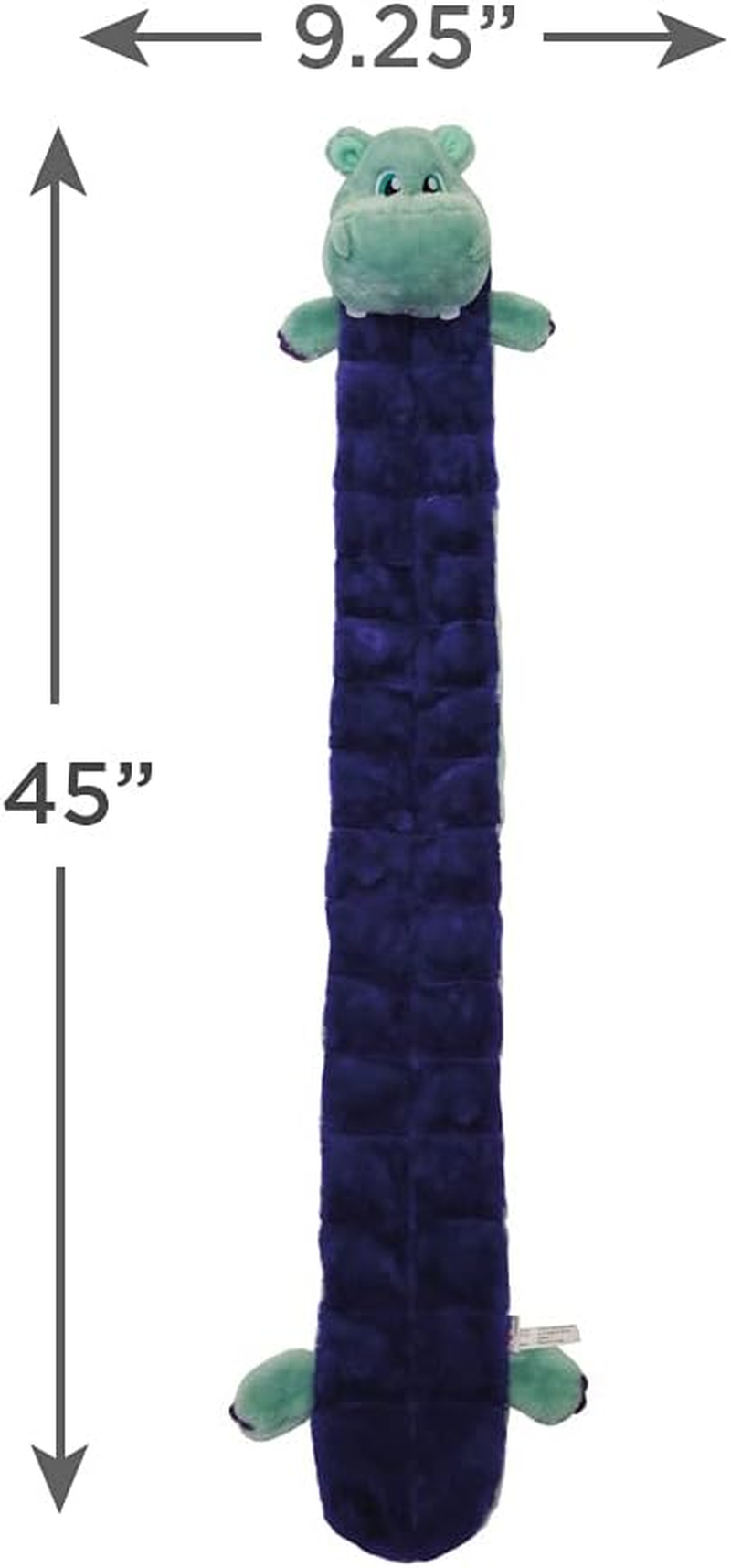 Outward Hound Squeaker Matz Plush Hippo Dog Toy, XXL image number 3