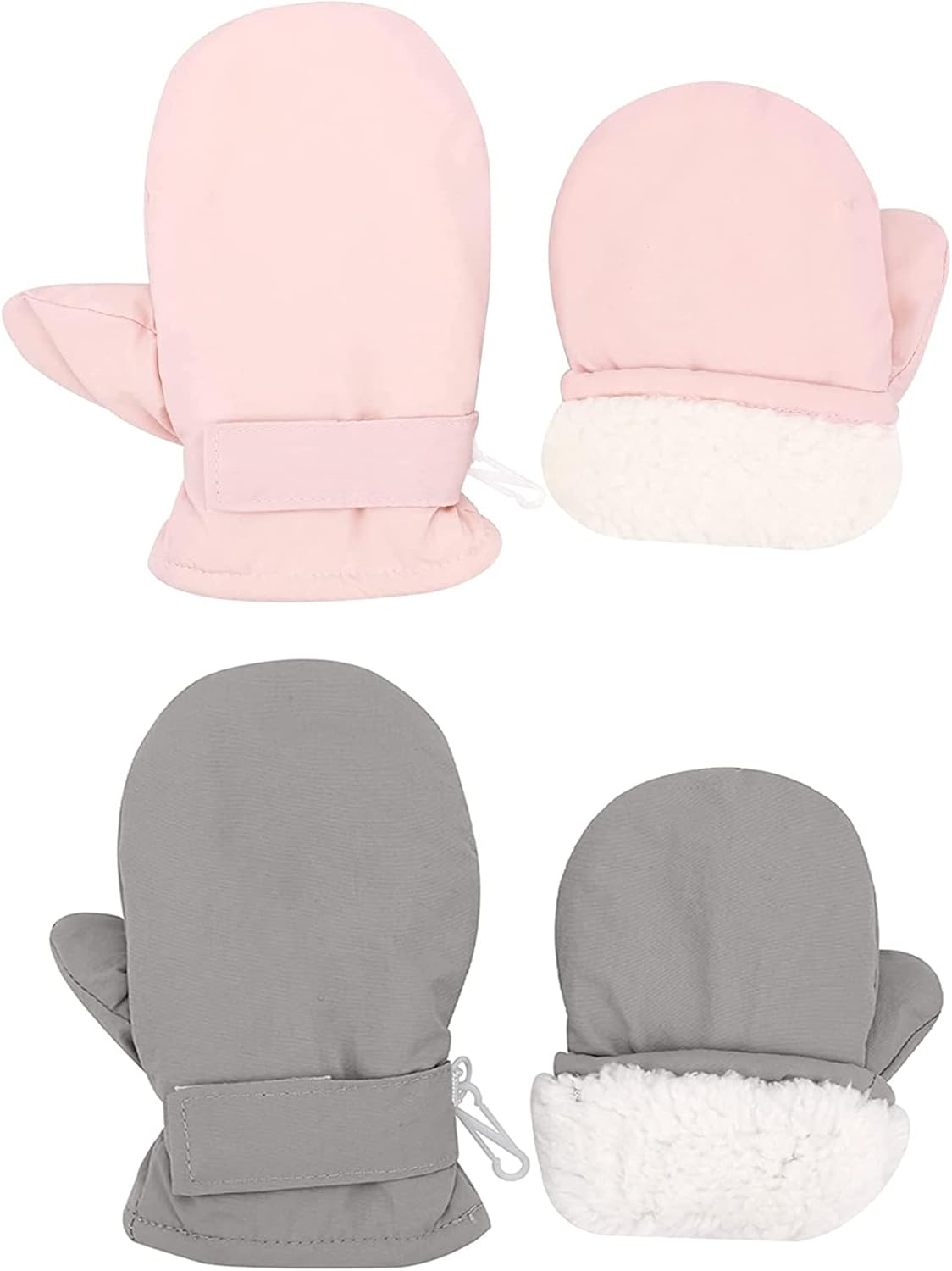 UTTPLL Lined Fleece Toddler Mittens Waterproof Infant Baby Toddler Kids Winter Mittnes Warm Ski Snow Gloves for Boys Girls