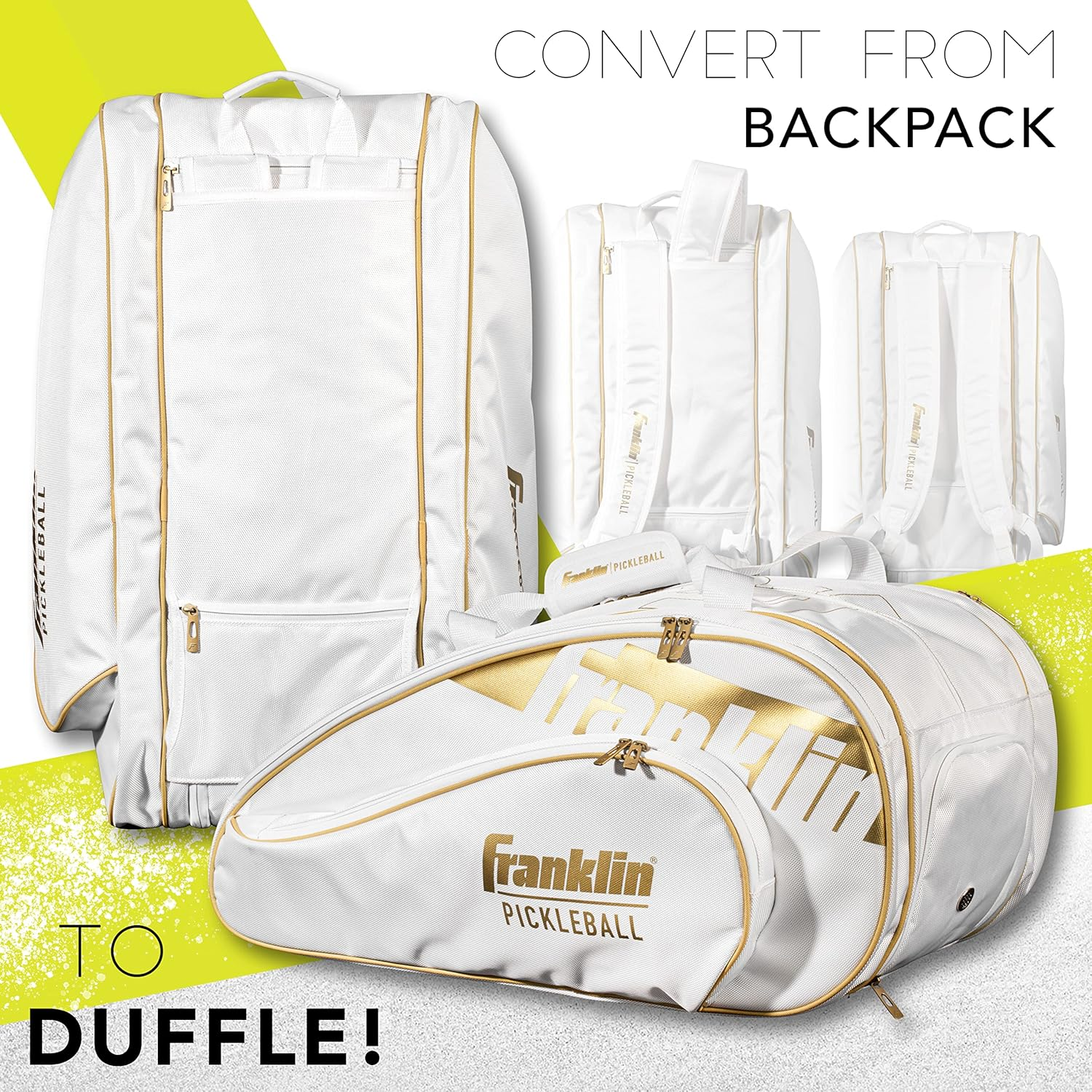 Franklin Sports Pickleball Paddle Bag - Pro Series Pickleball Bags for Paddles, Pickleballs, Gear + Equipment - Pickleball Paddle Bags for Men + Women - Perfect for Gear + Accessories image number 3