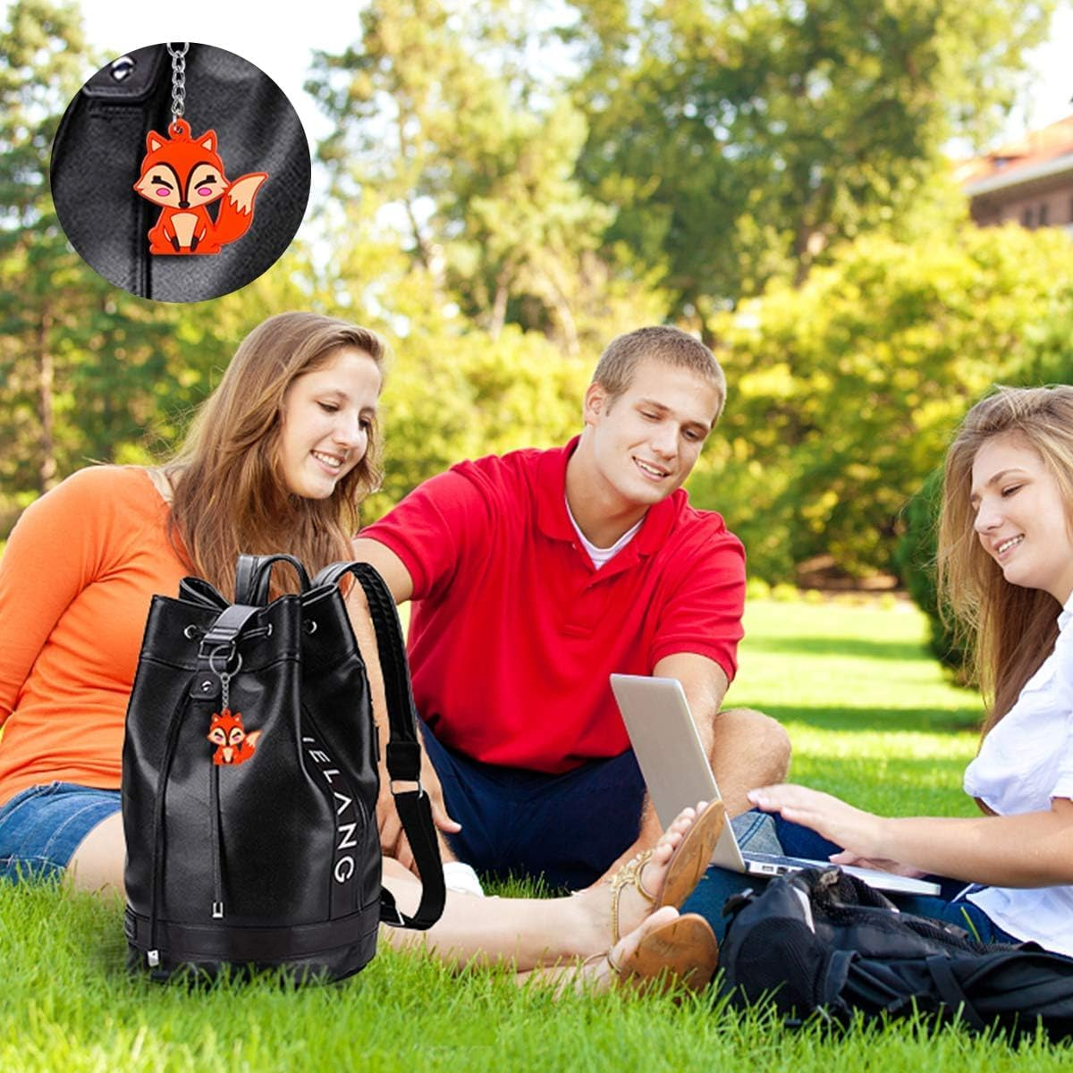 Imagitek 24 Pack Woodland Animal Keychains for Woodland Party Supplies Favors, Kids Party Bag Fillers, School Carnival Rewards image number 5