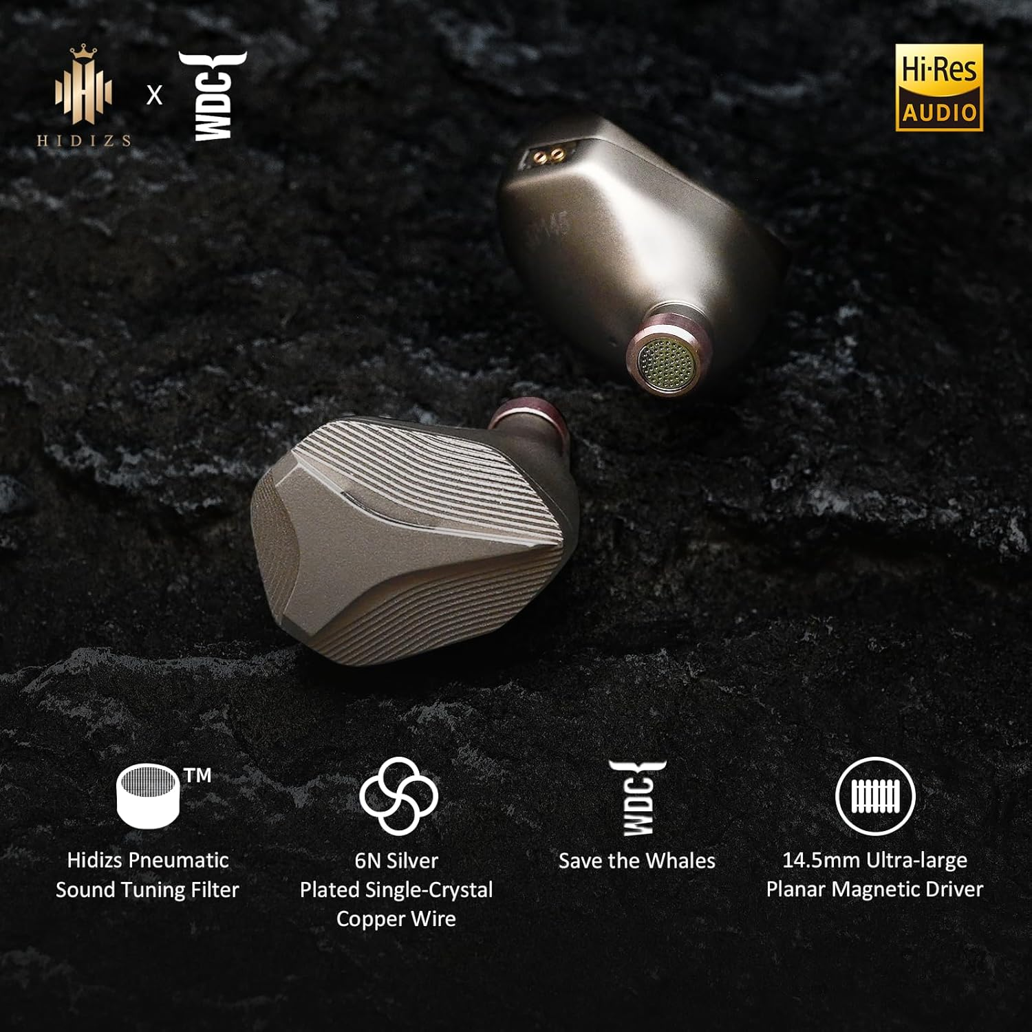 MP145 in Ear Monitor, Hifi IEM Earphones Wired, 14.3 Mm Ultra-Large Planar Magnetic Driver, Aviation Aluminum Alloy Shell, for Musician image number 7