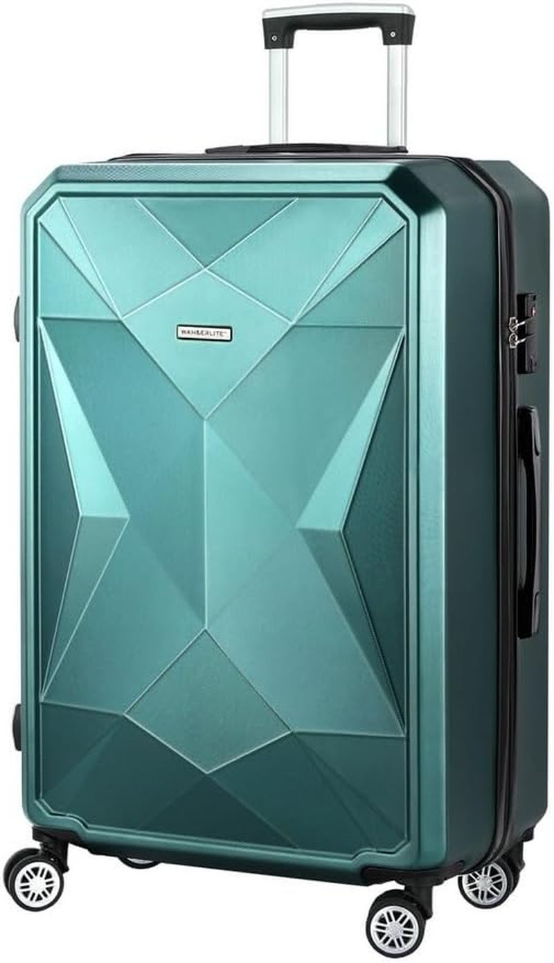 Wanderlite 28" 75Cm Luggage Trolley Travel Suitcase Carry on Storage TSA Hardshell Atrovirens image number 5